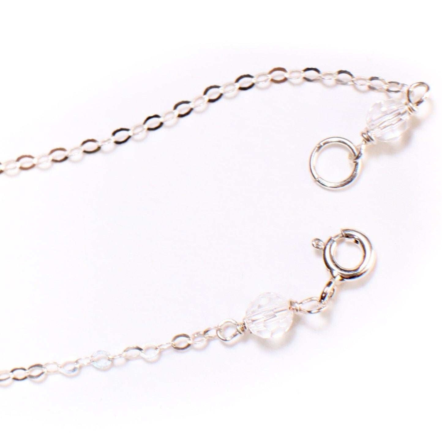 Natural Rock Crystal,Clear Quartz 12x17mm Faceted Briolette Drop Wire Wrapped Gemstone Pendant in 925 Sterling Silver Chain, necklace.