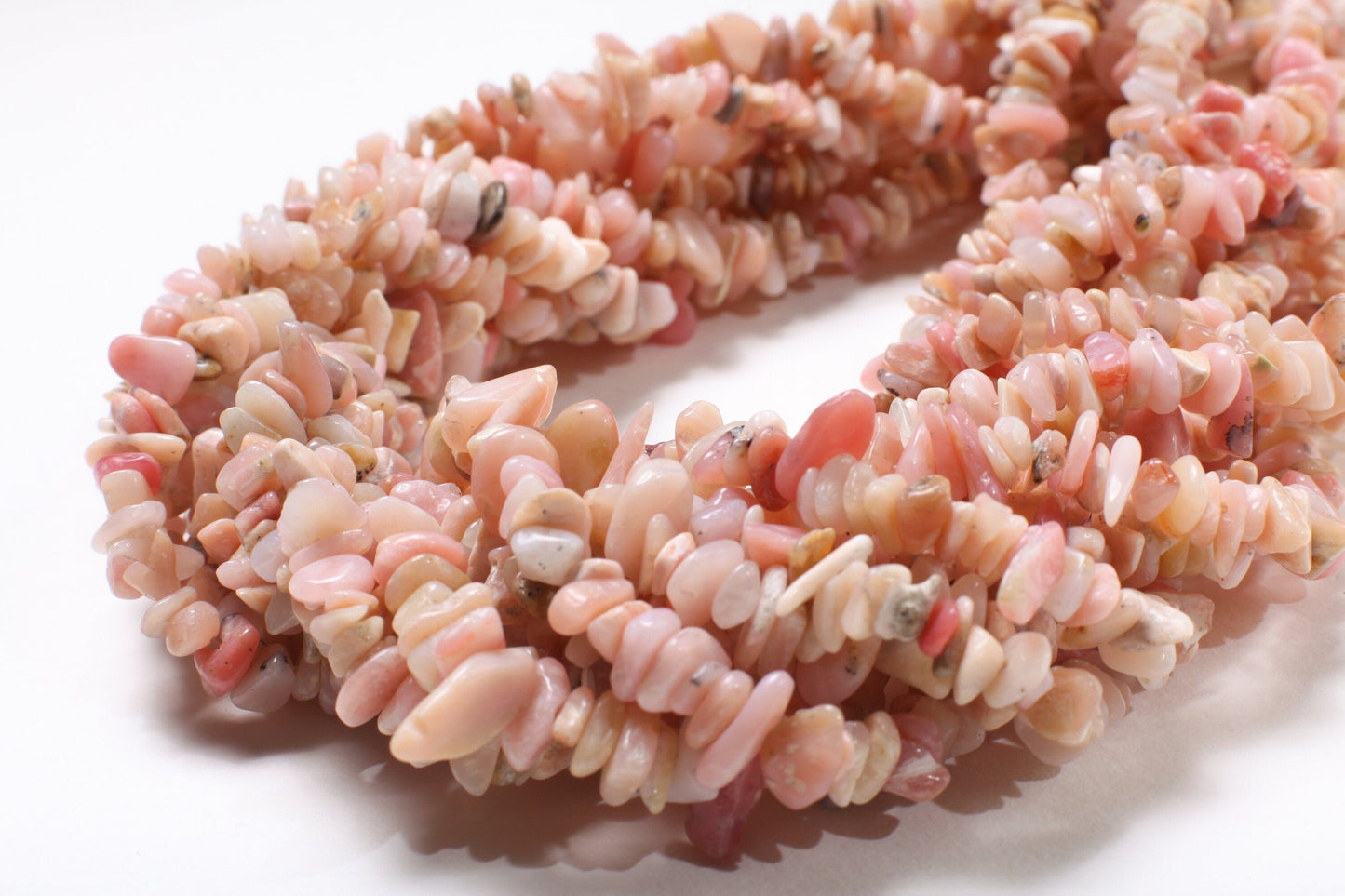 Genuine Pink Peruvian Opal Chips 16"