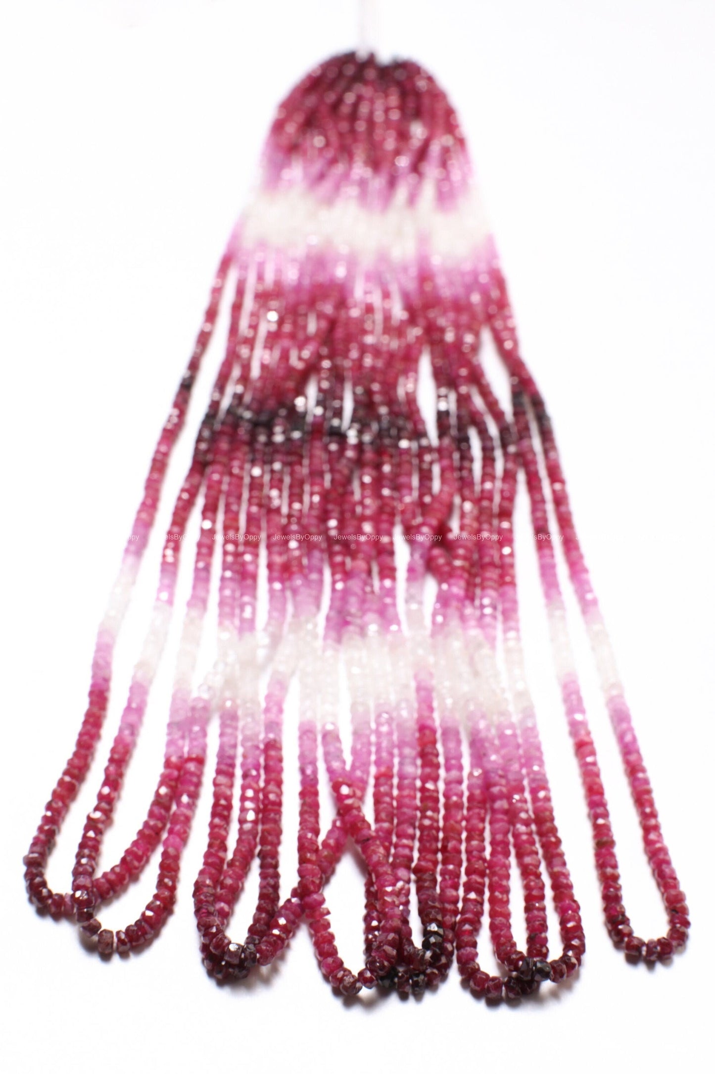 Natural Ombre Ruby 2-2.5mm Shaded Hand Faceted Beads, High Quality Jewelry Making Ruby, 8" or 16" Strand