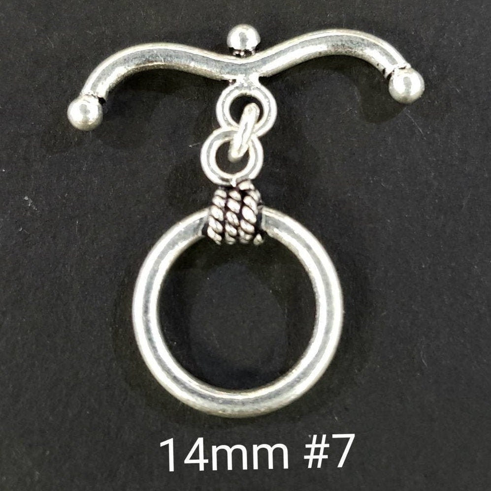 925 sterling silver bali toggle clasp, 13 to 15mm choose your style. Jewelry making vintage antique finish bali clasp 1 set
