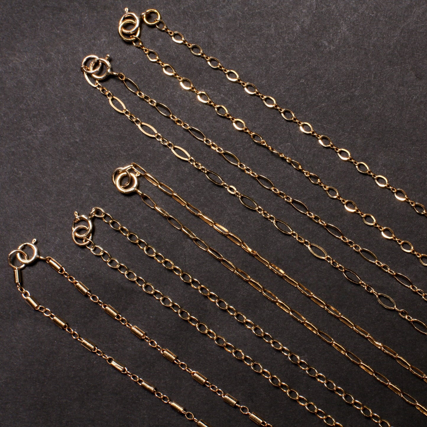 14K Gold Filled Finished Chain with Clasp, Made in Italy, High Quality, 14/20 Gold Filled Choker Layering Necklace. Available in 14"- 36"