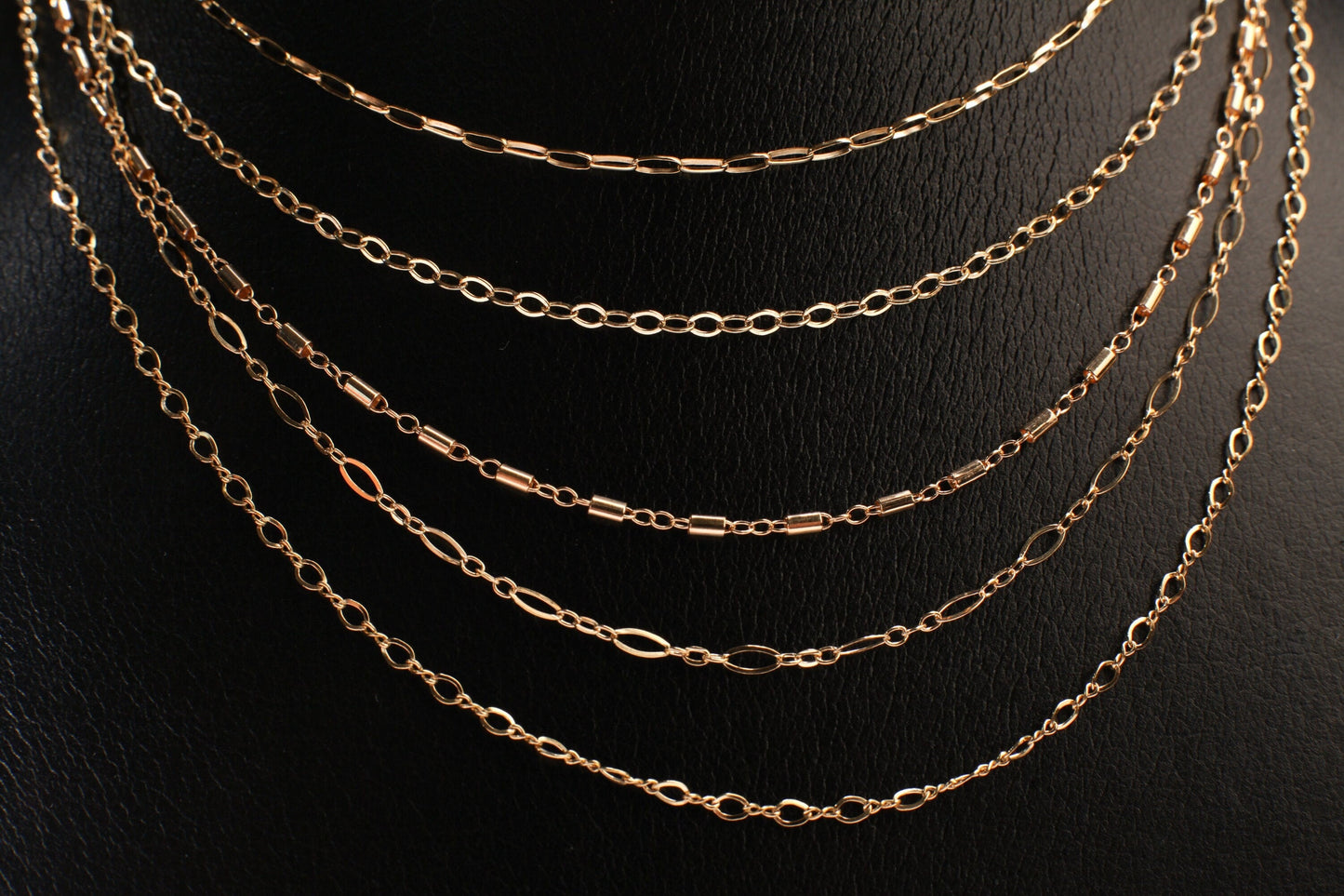 14K Gold Filled Finished Chain with Clasp, Made in Italy, High Quality, 14/20 Gold Filled Choker Layering Necklace. Available in 14"- 36"