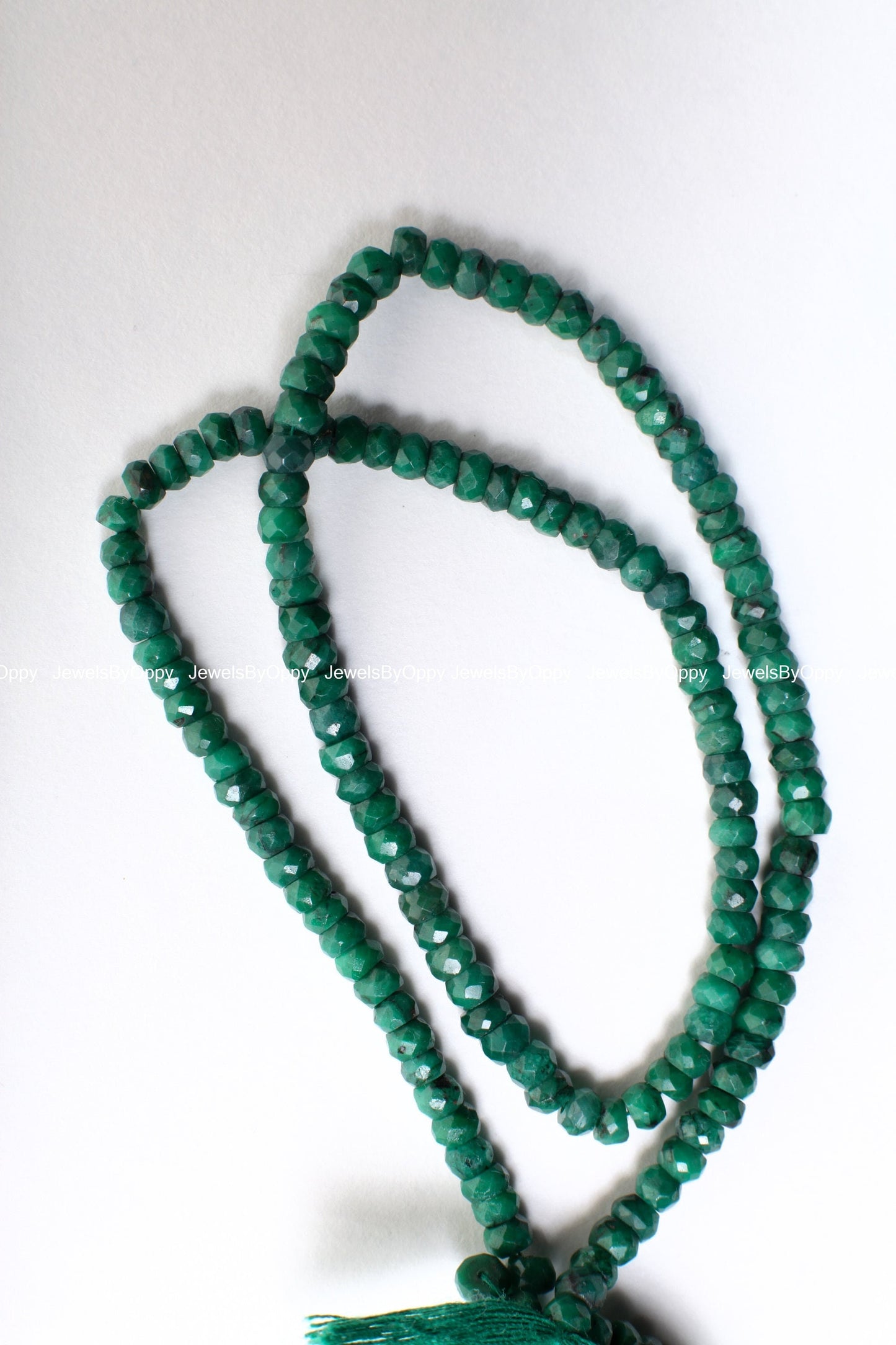 Genuine Emerald Faceted Rondelle 4-4.5mm Jewelry Making Gemstone Beads 13" Strand, May birthstone