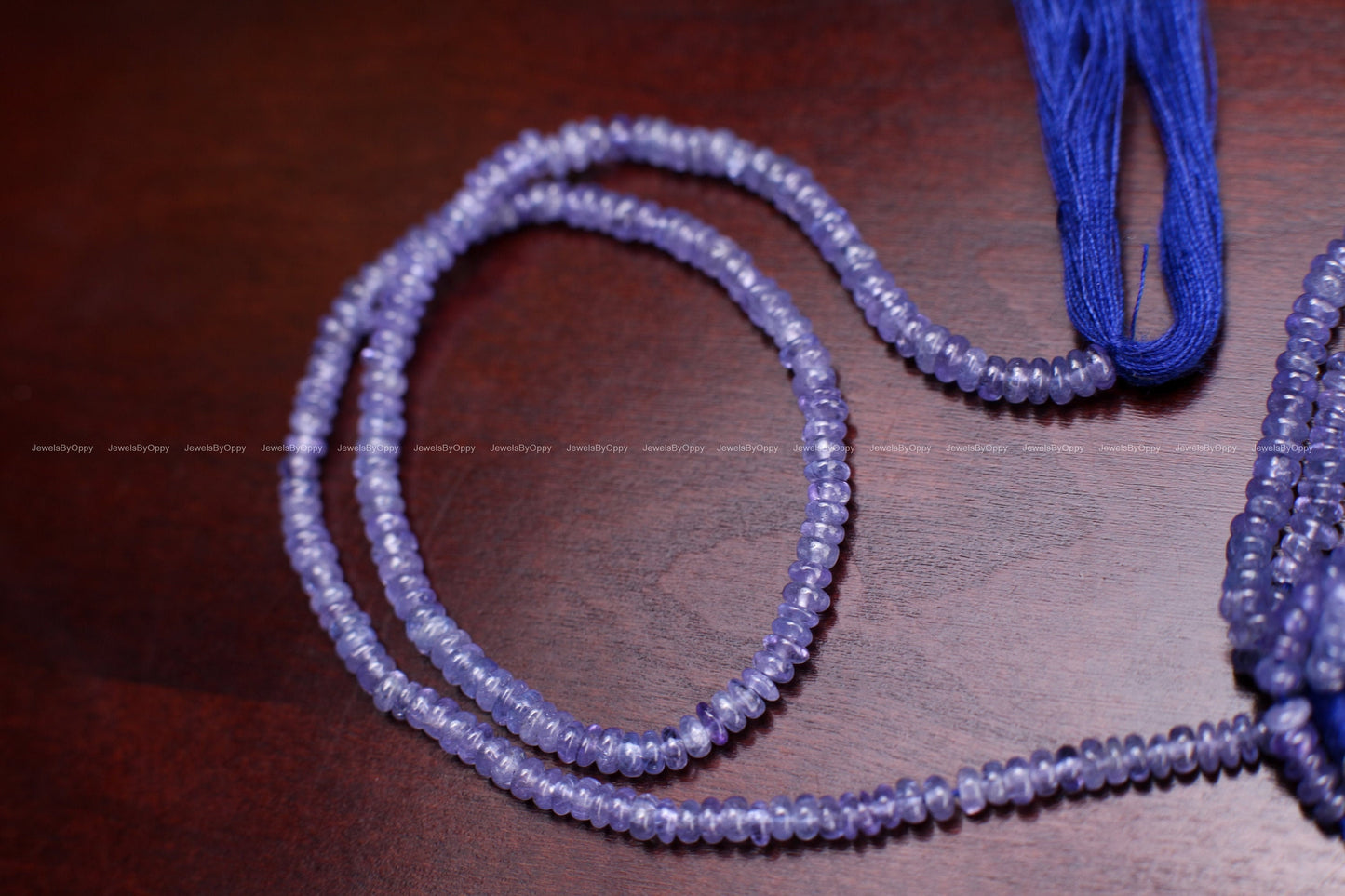 Natural Tanzanite 4mm Smooth Rondelle Gemstone Violet Blue Beads DIY Jewelry Making 12" Strand, AAA Quality