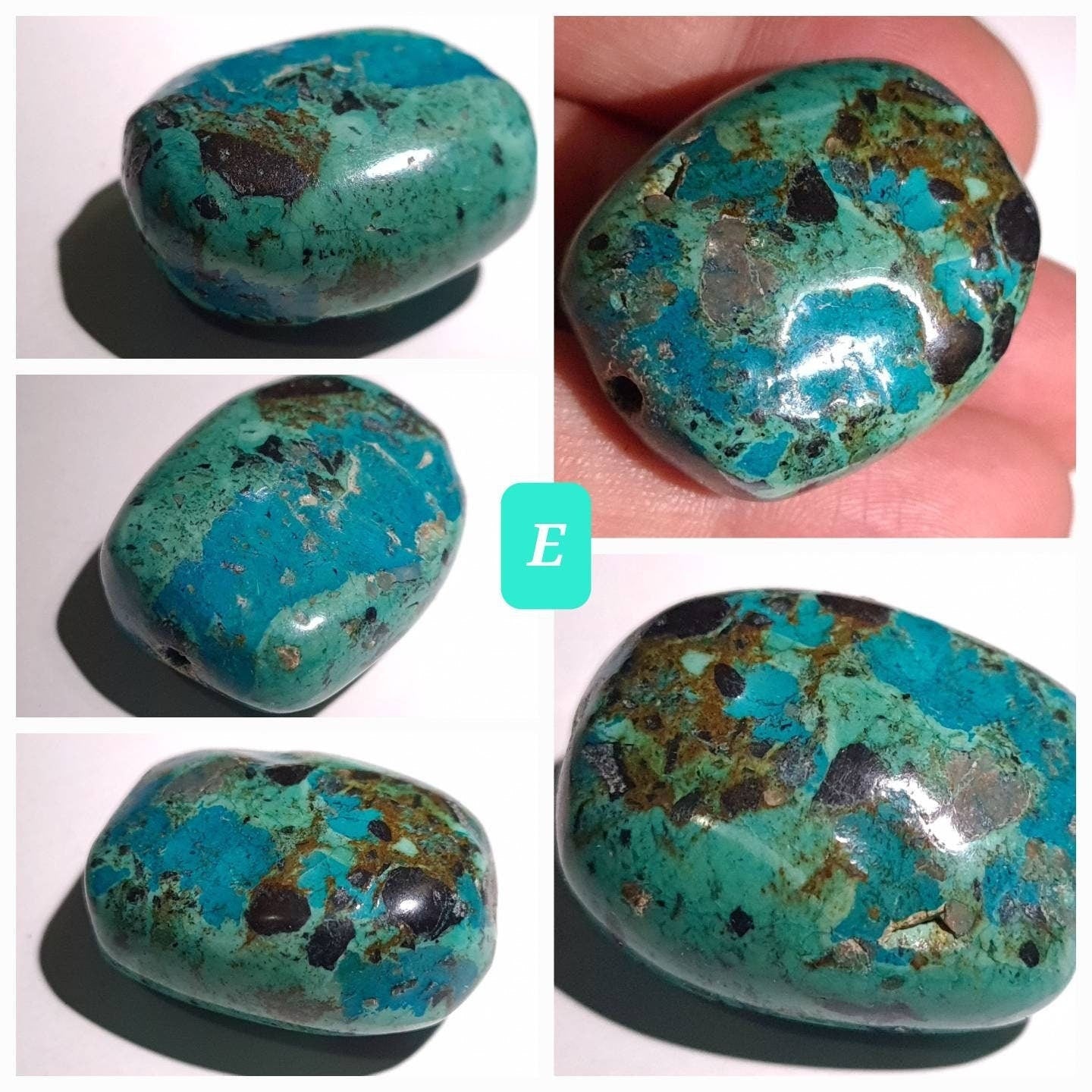 Turquoise Pebble, AAA Tibetan Spiderweb Blue Turquoise pebble, Rare, jewelry, Focal, pendant, palm stone, pocket stone, collection, healing