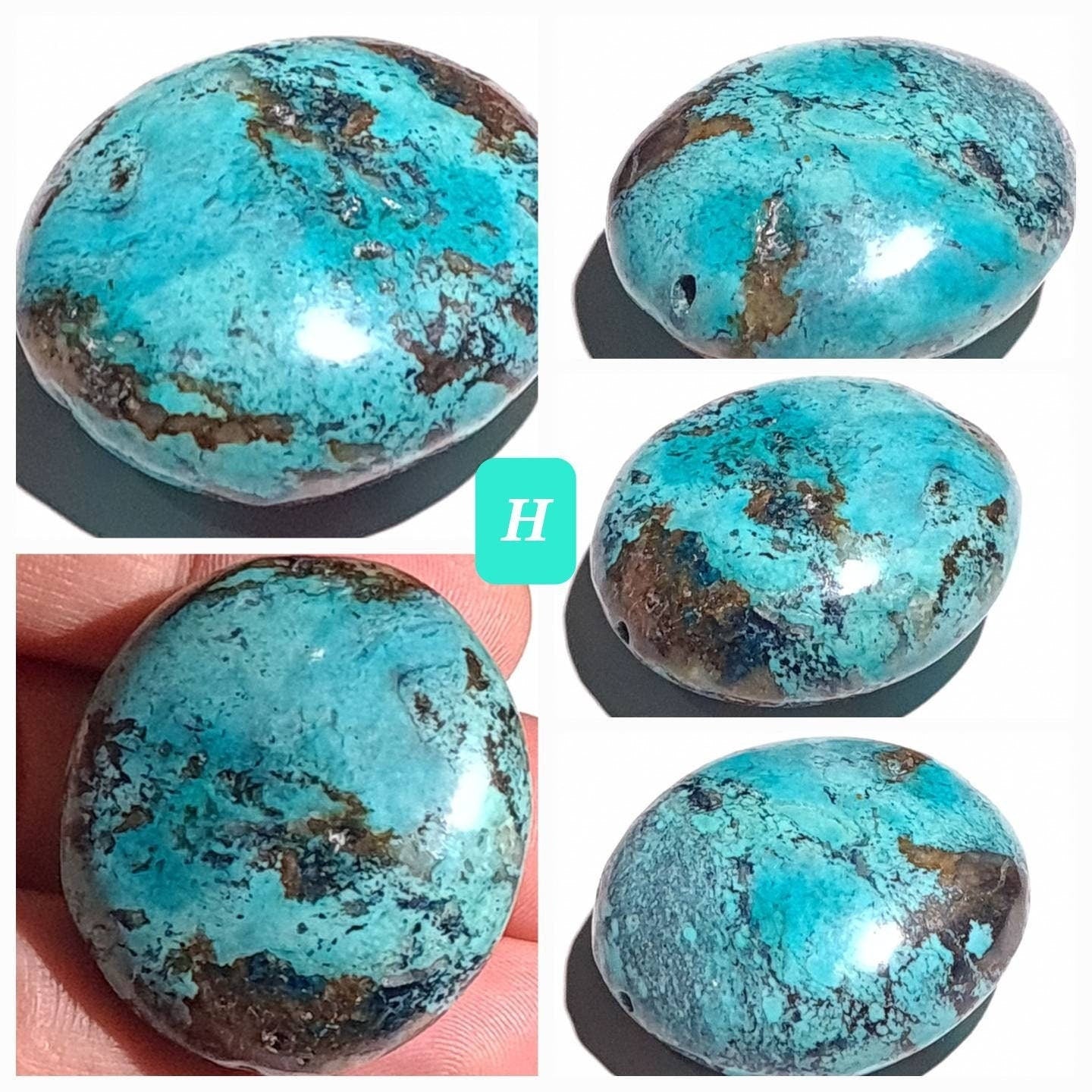 Turquoise Pebble, AAA Tibetan Spiderweb Blue Turquoise pebble, Rare, jewelry, Focal, pendant, palm stone, pocket stone, collection, healing