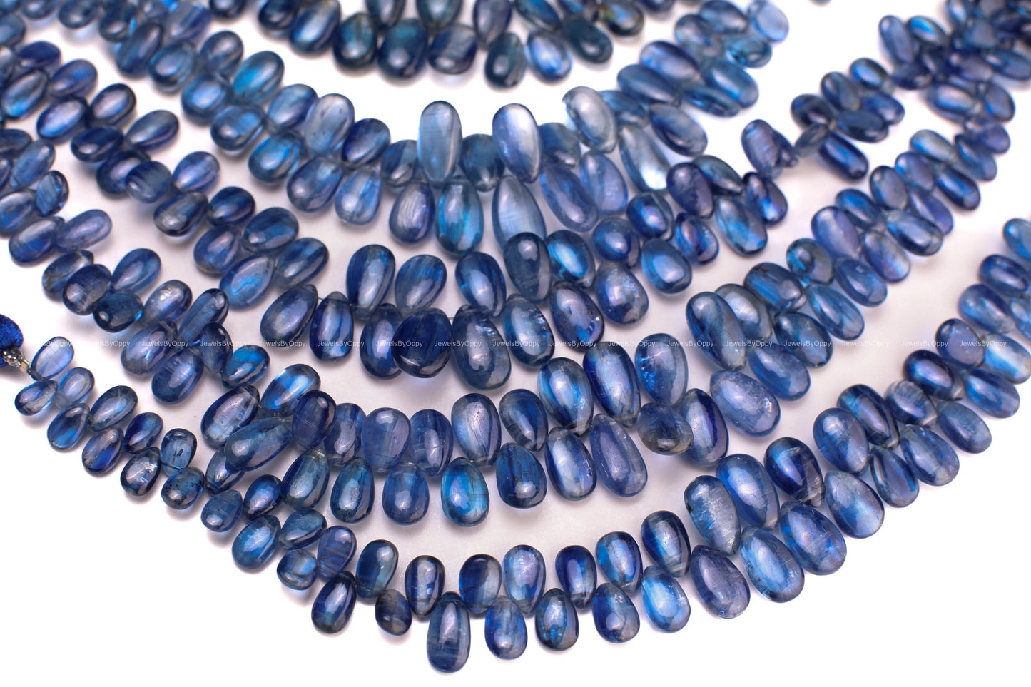 Natural blue Kyanite 4x6.5-9x11mm smooth Pear AAA super quality rare Drop, Jewelry Making Gemstone Beads
