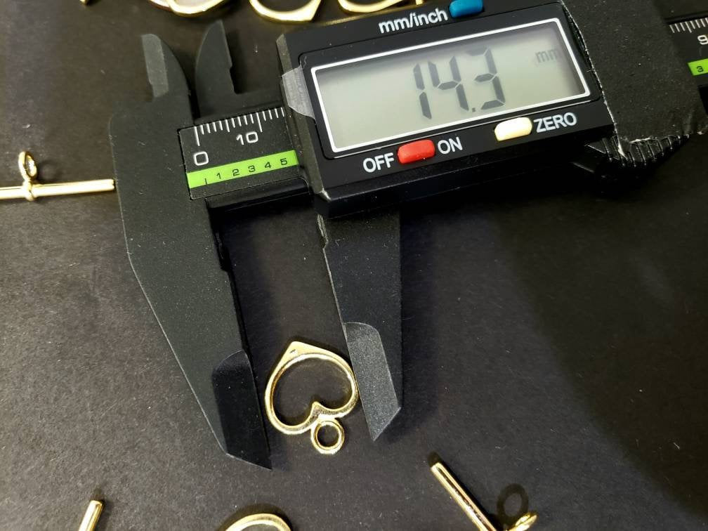 18k gold vermeil 14mm heart toggle clasp.1 set,18k gold over 925 Sterling Silver.925 stamped,high quality