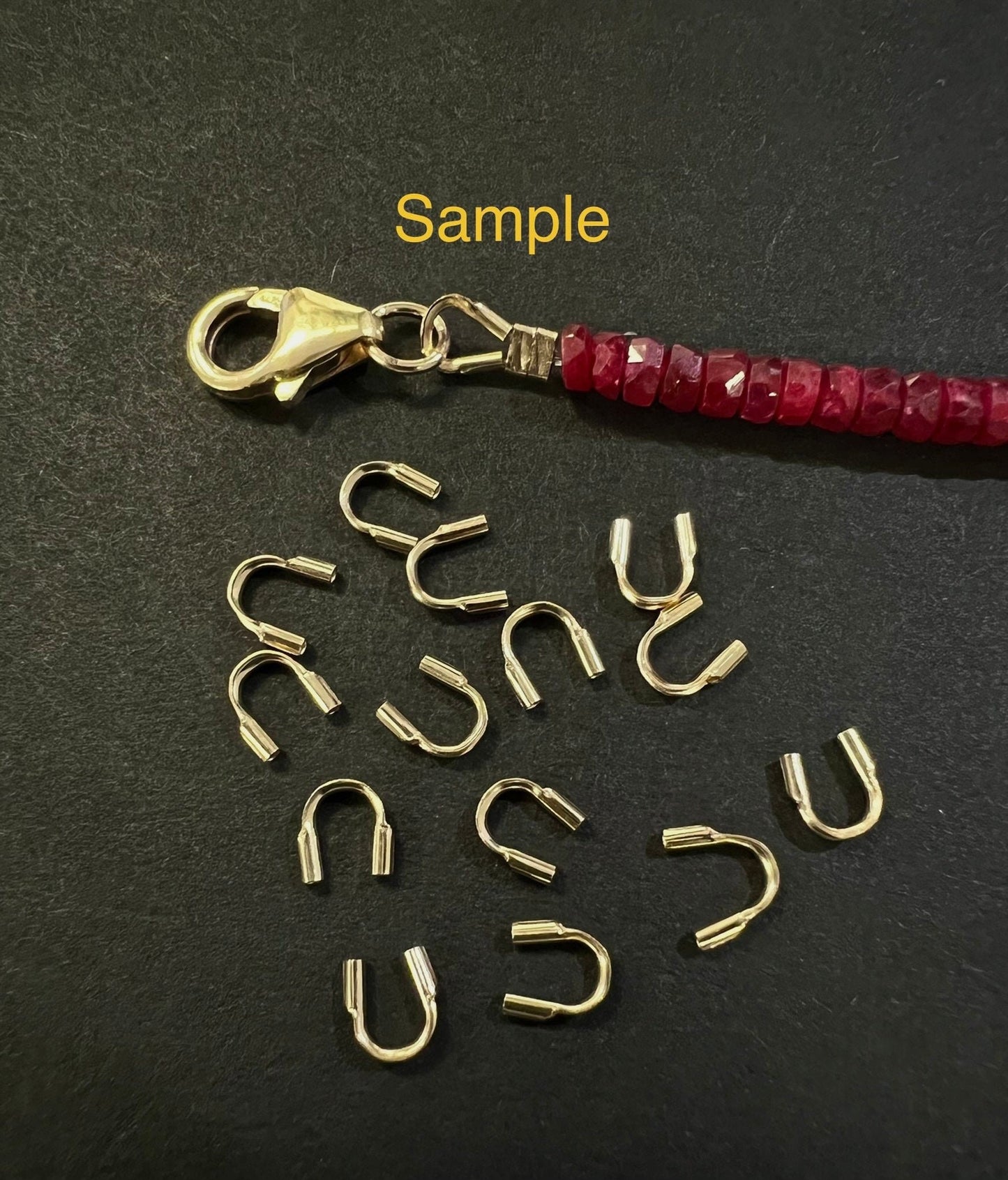 14k gold filled wire guards, wire protectors .021" 5mm Jewelry Making Supplies. 10 pcs ,20 pcs, 50 Pcs