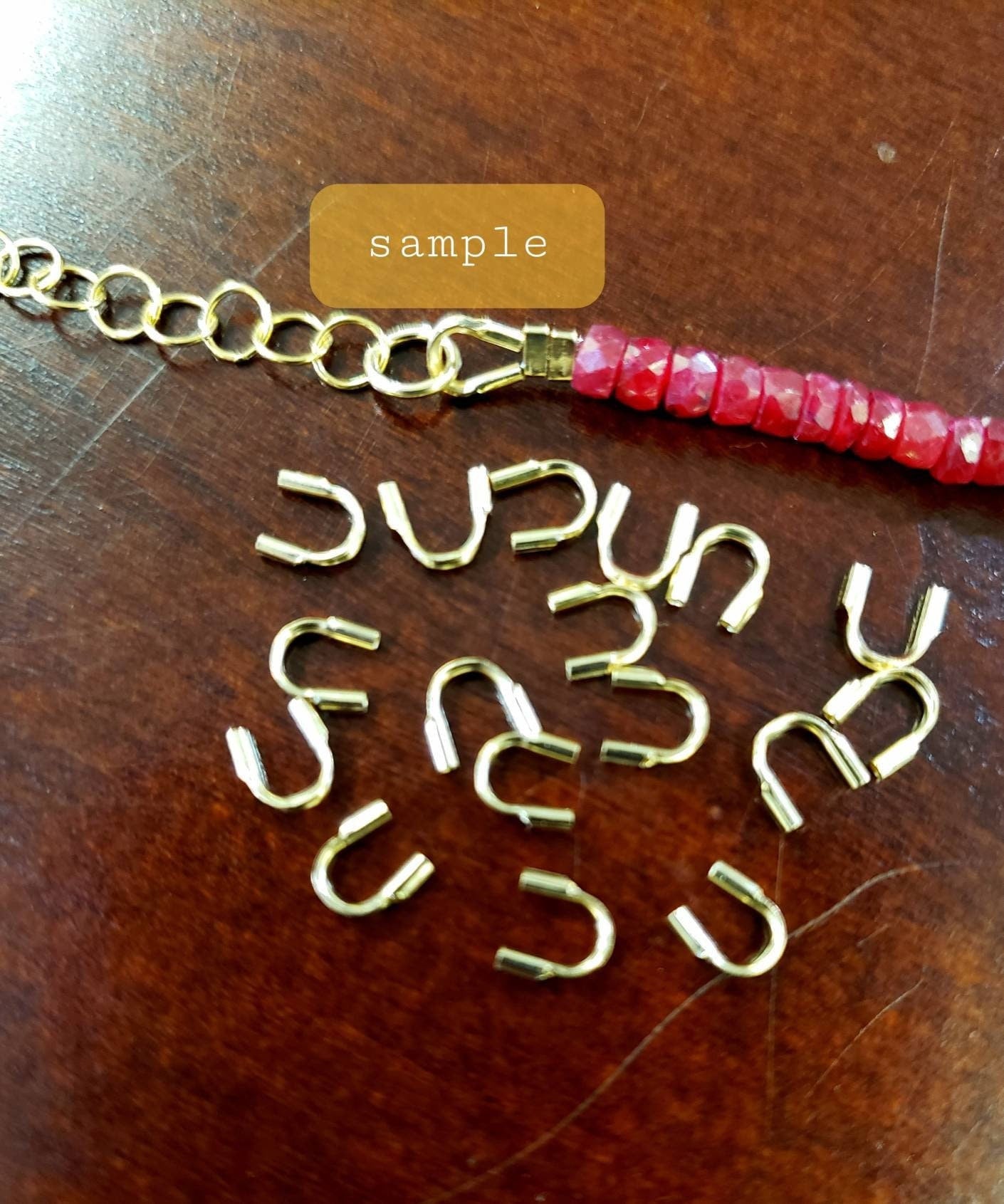 14k gold filled wire guards, wire protectors .021" 5mm Jewelry Making Supplies. 10 pcs ,20 pcs, 50 Pcs