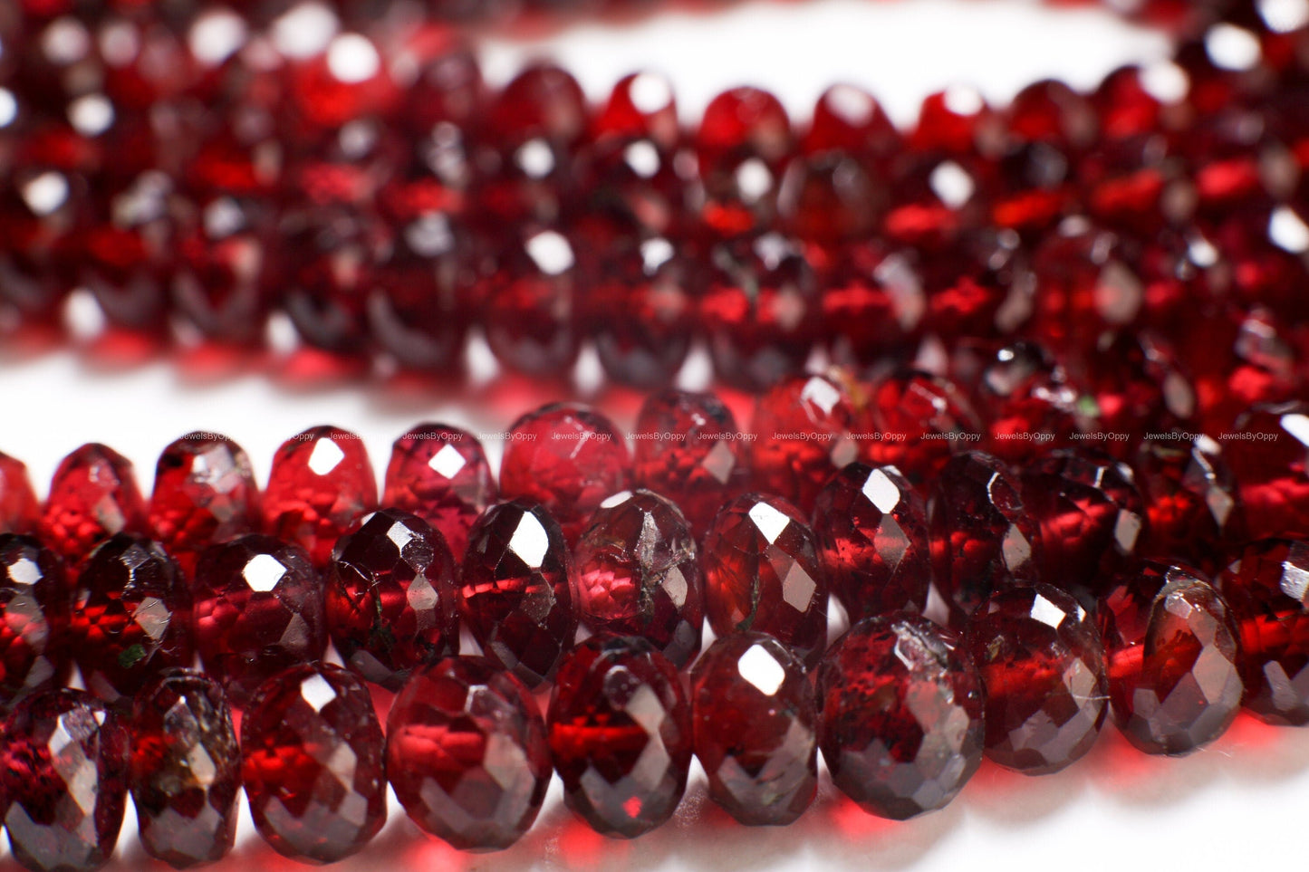 Mozambique Garnet 5-9mm Faceted Rondelle, Merlot Dark Red Jewelry Making Gemstone Beads, Rare, Heavy Weight Gemstone, 6.5"