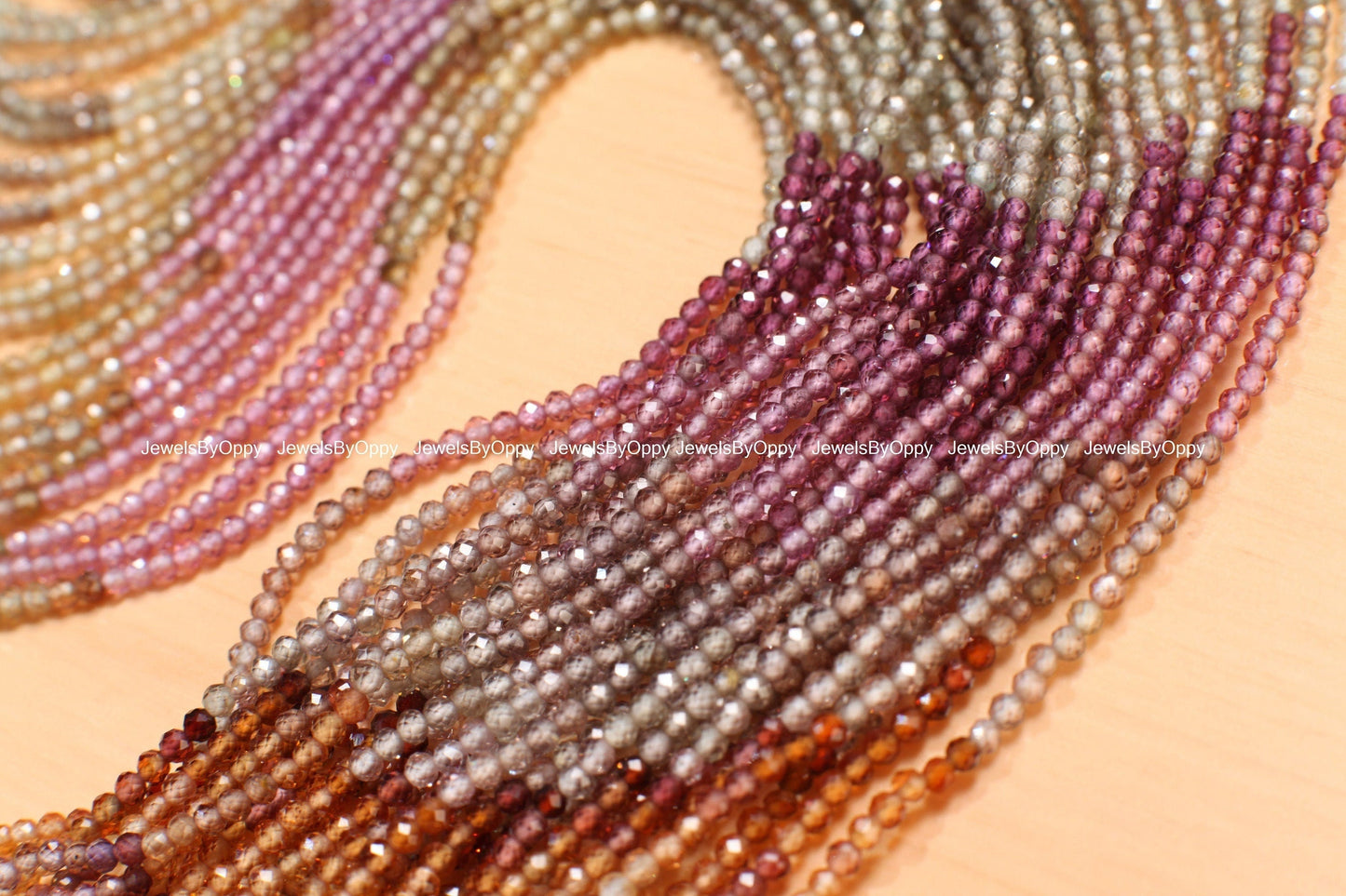 Natural Tundra Sapphire 2mm Shaded Micro Faceted Round Fine Quality 12.5" Strand