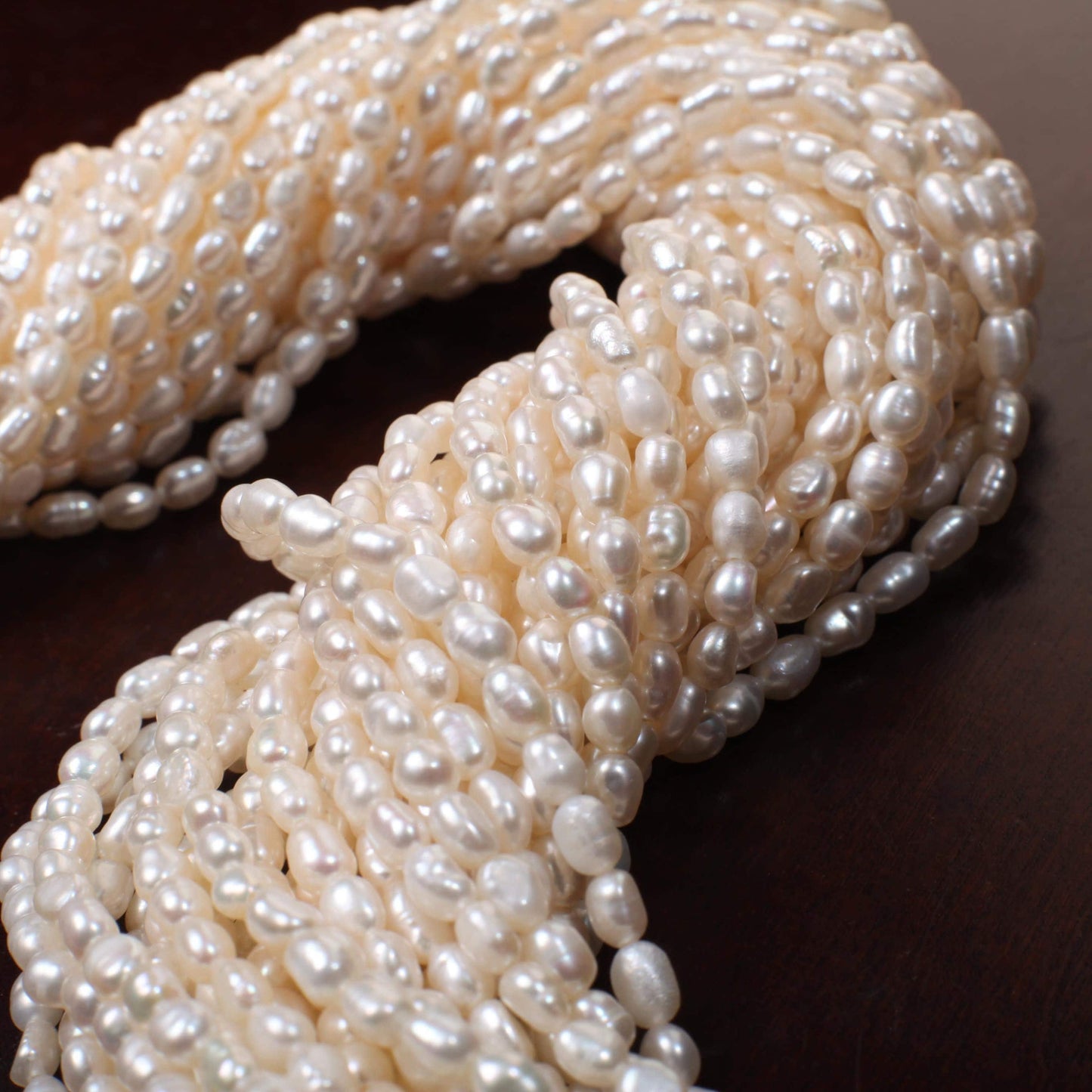 Natural Freshwater Pearl 5x7-8mm Potato Pearl, Good Luster 15" Jewelry Making Pearl Bracelet, Earrings, Necklace