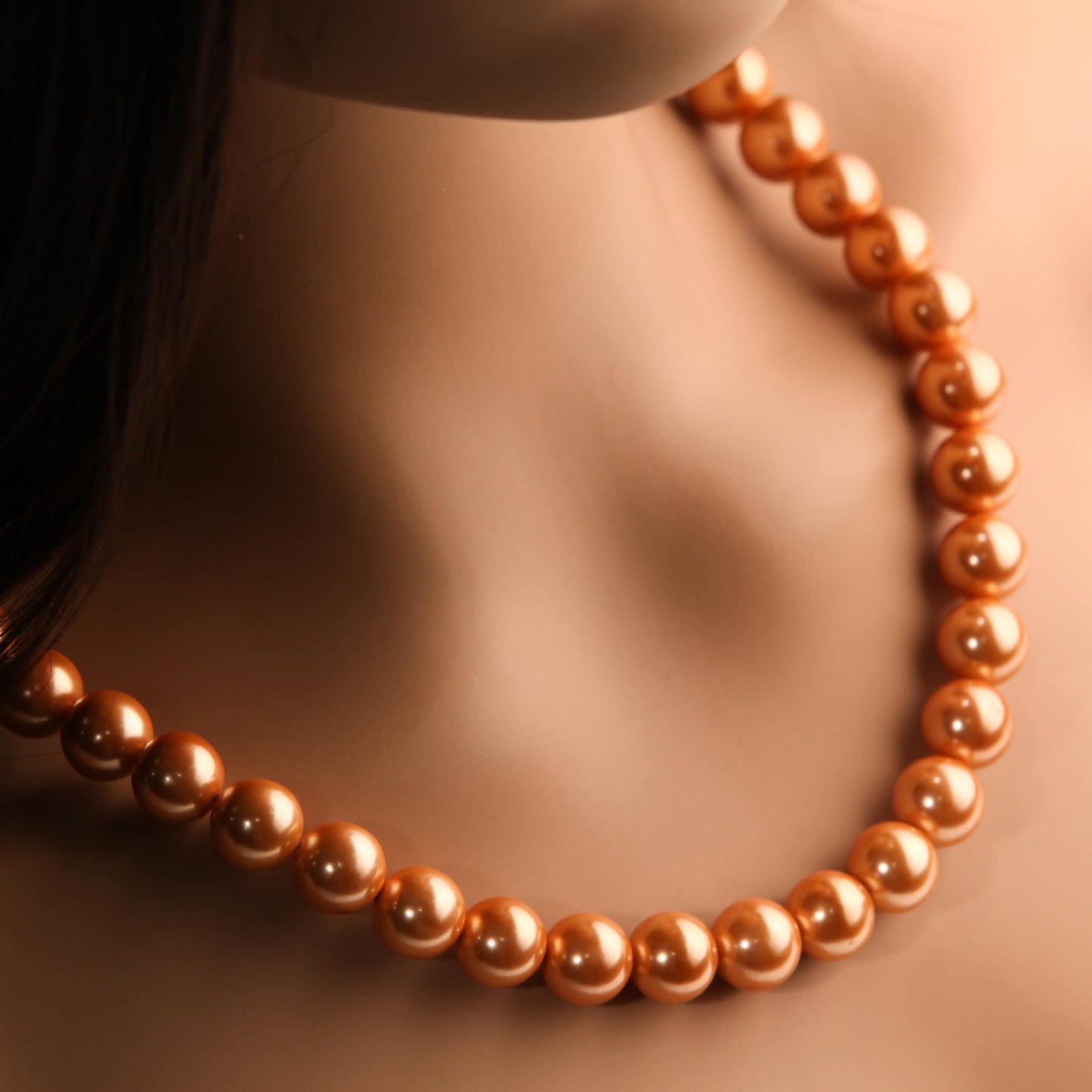 Honey Yellow South Sea Shell Pearl 12mm Large High Luster Statement Necklace with Strong Magnetic Ball Clasp Necklace, Bridal, Gift for Her