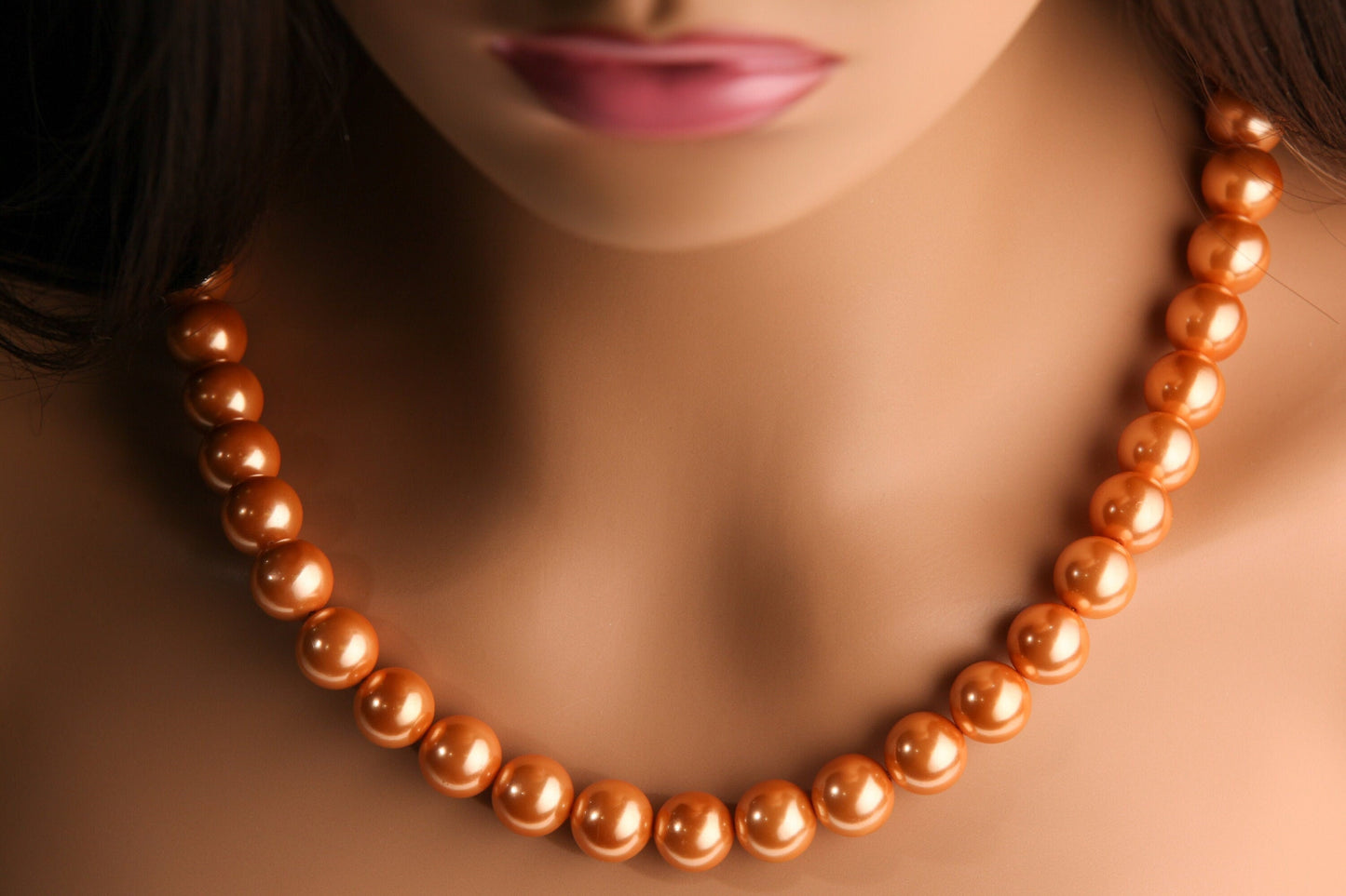 Honey Yellow South Sea Shell Pearl 12mm Large High Luster Statement Necklace with Strong Magnetic Ball Clasp Necklace, Bridal, Gift for Her