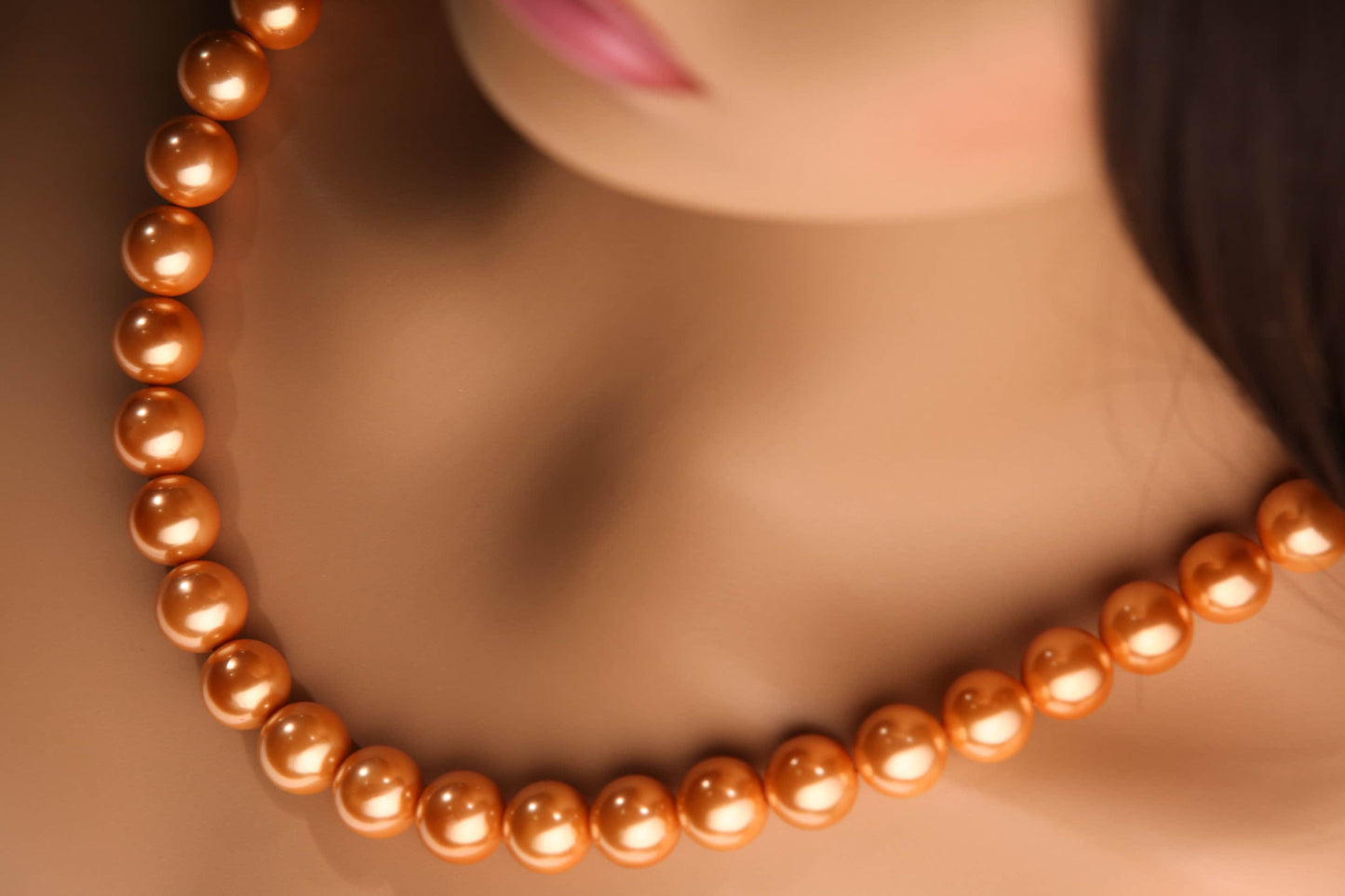 Honey Yellow South Sea Shell Pearl 12mm Large High Luster Statement Necklace with Strong Magnetic Ball Clasp Necklace, Bridal, Gift for Her