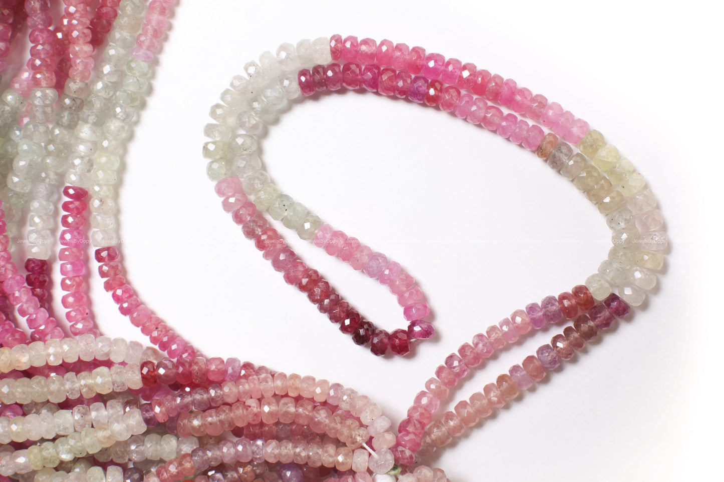 Multi Sapphire Rondelle, Natural umba sapphire large size 5-5.5mm Faceted Roundel Gemstone Jewelry Beads in 8"/16" Strand, High Quality