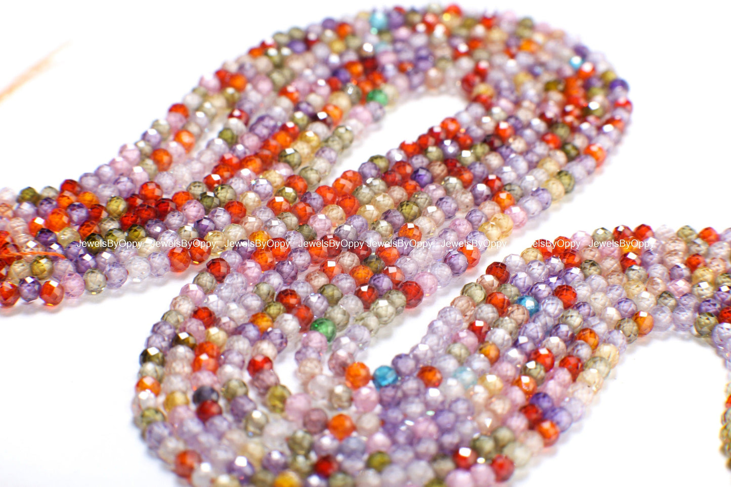 Cubic Zirconia Micro Faceted 2.5mm Round Beads AAA Gemstone Jewelry Making CZ Beads 15.25" Strand
