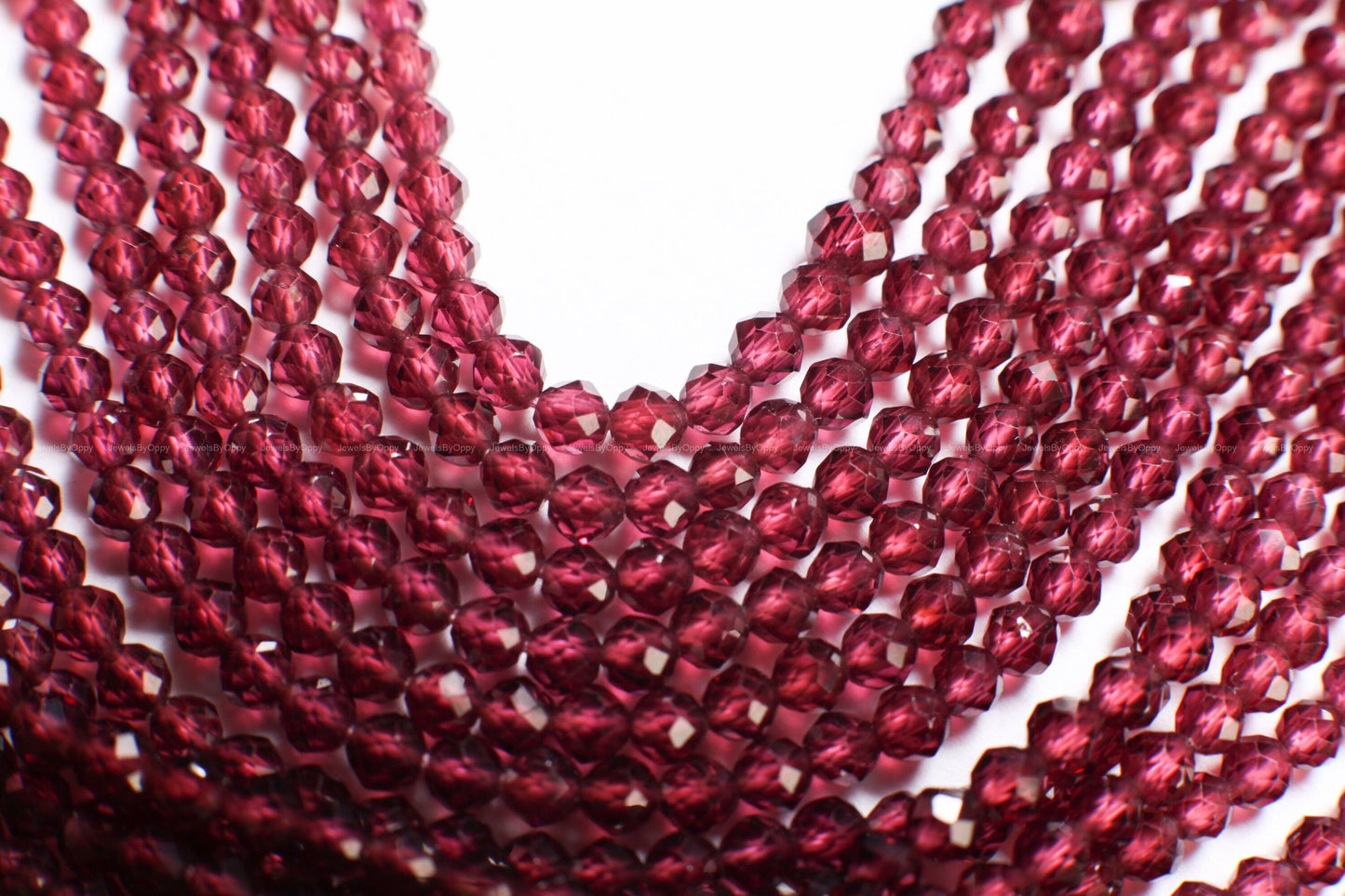 Rhodolite Garnet AAA Micro Faceted 3.5mm Round, Jewelry Making Rich Merlot color AAA quality Gemstone, Rare Mozambique Garnet 12.5" Strand