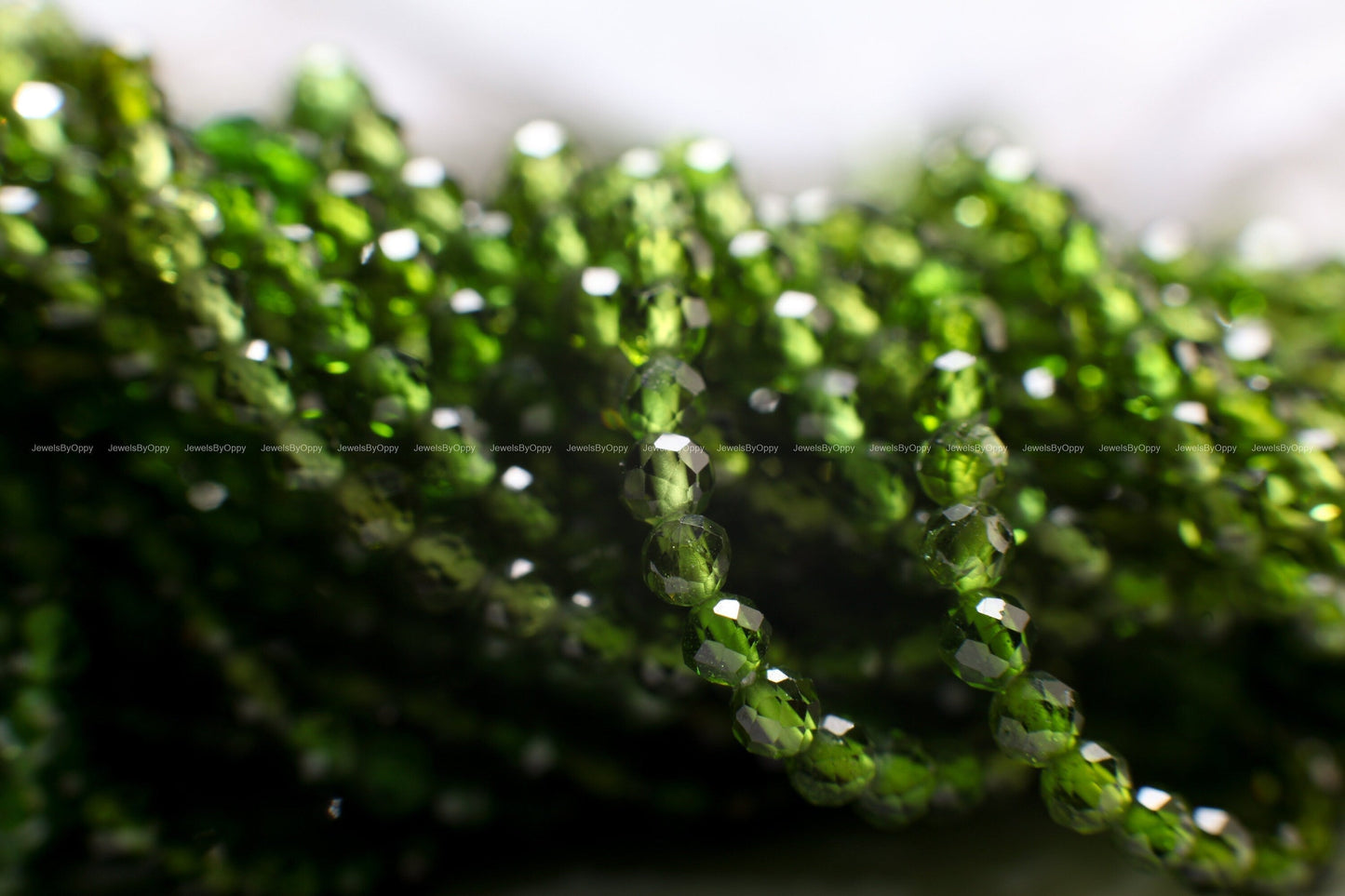 Natural Chrome Tourmaline 2.5mm Micro Faceted Round Beads 12.5" Strand, AAA High Quality Shaded Chrome Tourmaline,Rare Green Indicolite Bead
