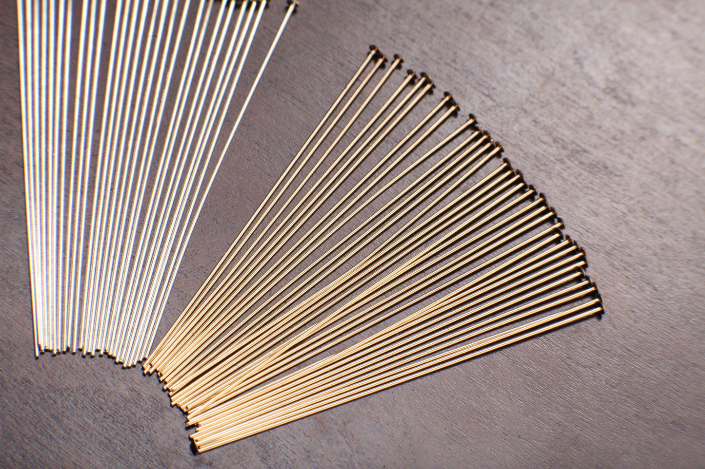 Flat Head Pin 2" 24 Gauge, 925 Sterling Silver & 14K Gold Filled, DIY Jewelry Making Findings, Beading Supplies, Made in USA