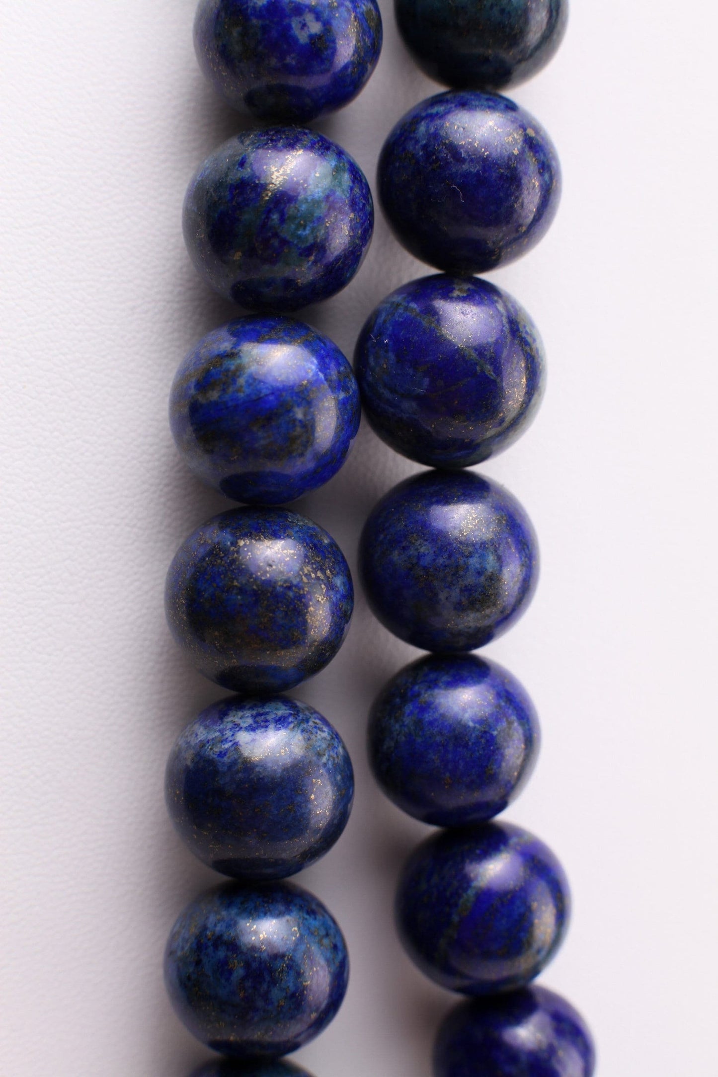 Natural Lapis Lazuli 18mm 2 Layer 18" and 27" Handmade Necklace, 7.5" Bracelet, Matching Earrings Jewelry Set