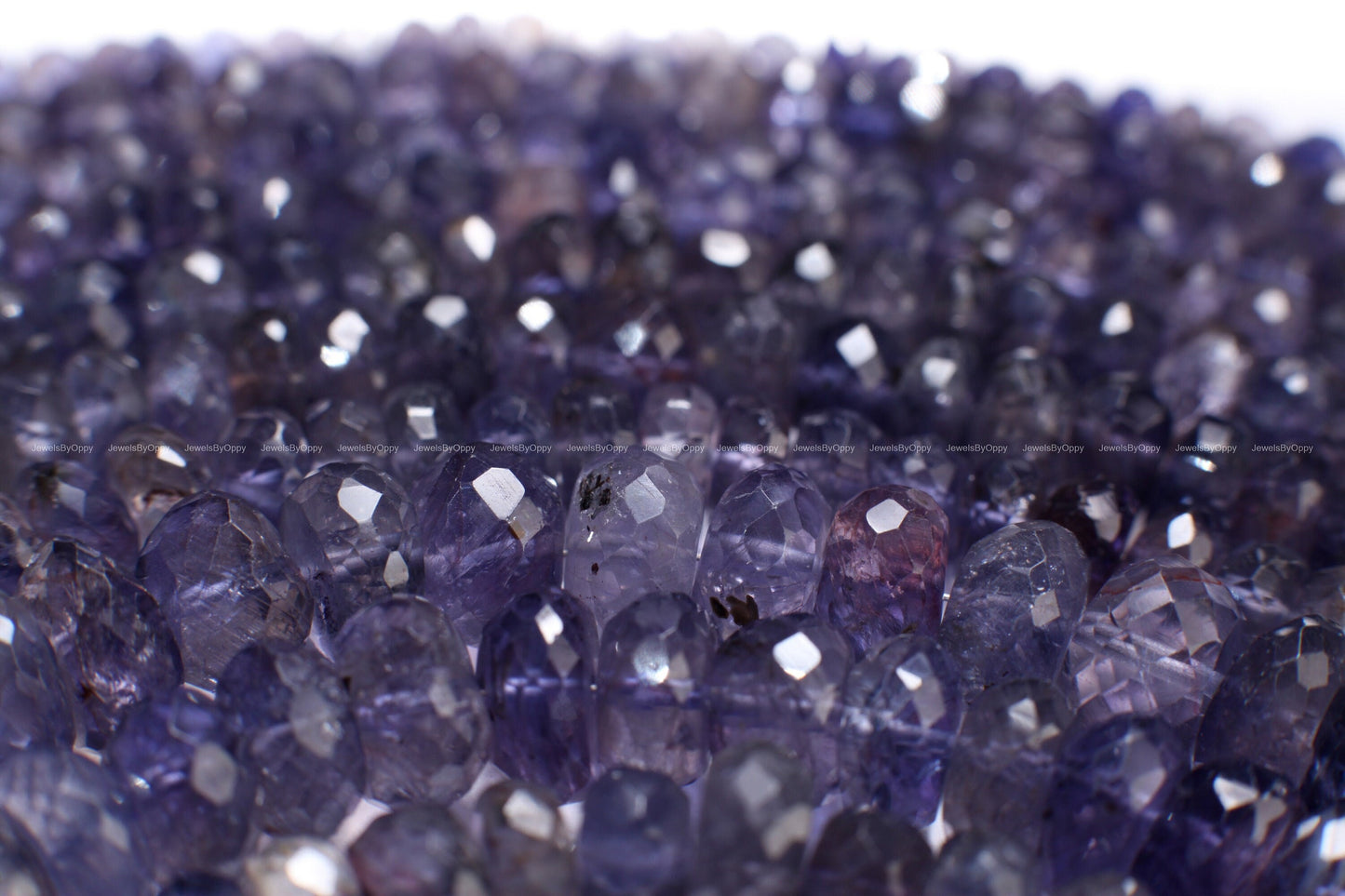Natural Iolite Rondelle Beads, Iolite Micro Faceted denim blue beautiful Rare Gemstone for Jewelry Making Beads 8" Strand, 6, 7.5, 8,9mm