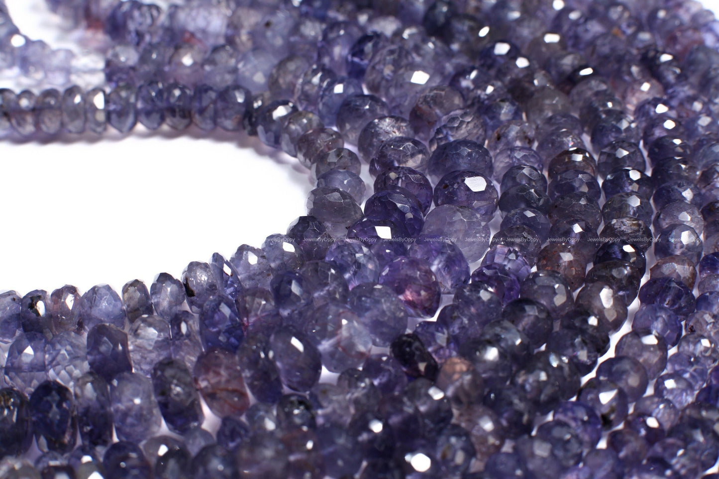 Natural Iolite Rondelle Beads, Iolite Micro Faceted denim blue beautiful Rare Gemstone for Jewelry Making Beads 8" Strand, 6, 7.5, 8,9mm