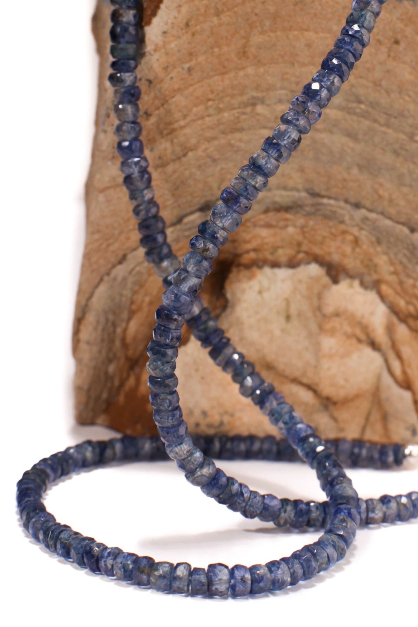 Natural Blue Kyanite, AAA quality Blue Kyanite Faceted 4-4.5mm large Roundel, Jewelry Making Gemstone Beads 7", 14" strand