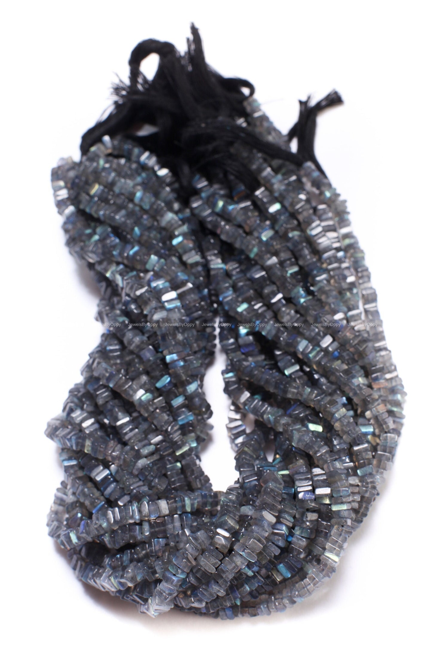 Labradorite square Heishe 5mm Natural Polished Blue Flash Labradorite Gemstone Jewelry Making DIY Squaredelle Beads 12.25" Strand