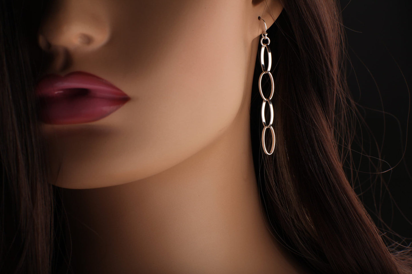 925 Sterling Silver Harmony Hoops 4 Tier Boho Dangle Loop Earrings