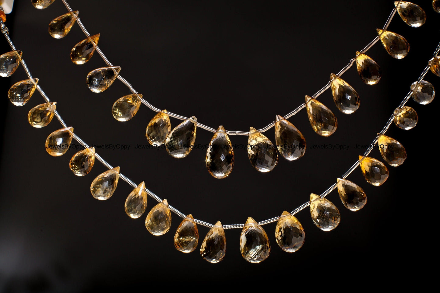 Citrine full strand Briolette AAA quality Natural Gemstone Graduated Teardrop 5×10-9×14m Jewelry Making 9"st (22 pcs approx)