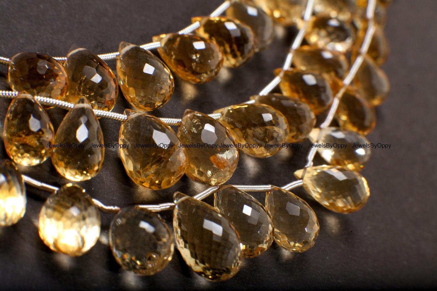 Citrine full strand Briolette AAA quality Natural Gemstone Graduated Teardrop 5×10-9×14m Jewelry Making 9"st (22 pcs approx)