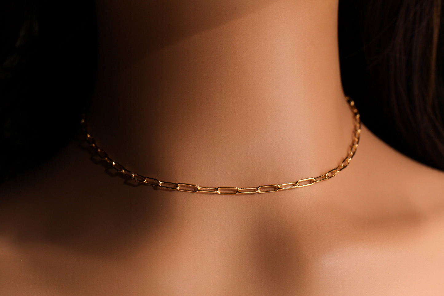 14k Gold Filled 3x8mm Paperclip Chain,Freshwater15x25mm Flame Ball Baroque Peach Pearl Interchangeable Pendant Necklace