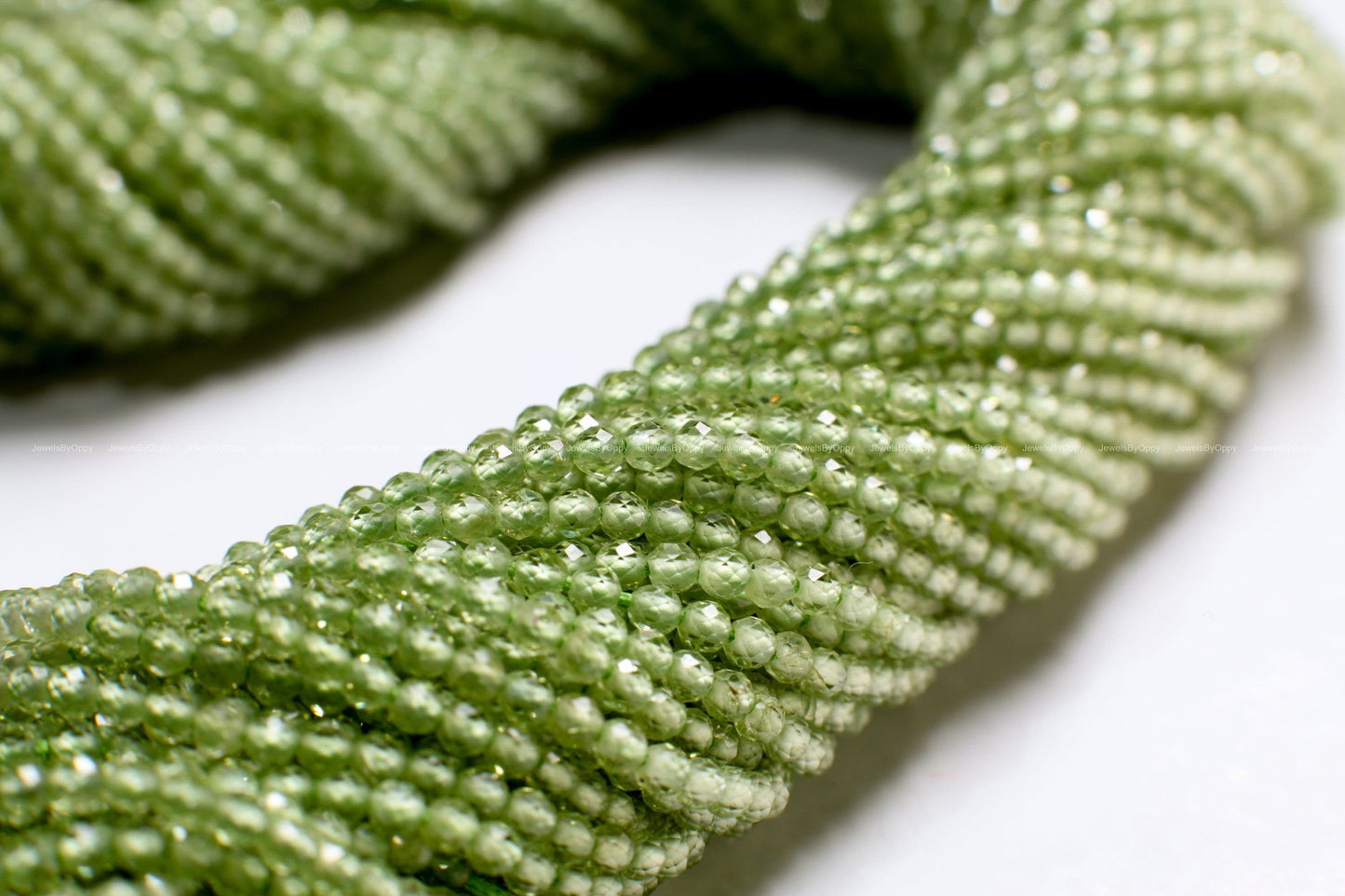 Natural Peridot 2mm Faceted AAA Quality Round Beads for Jewelry Making 13"