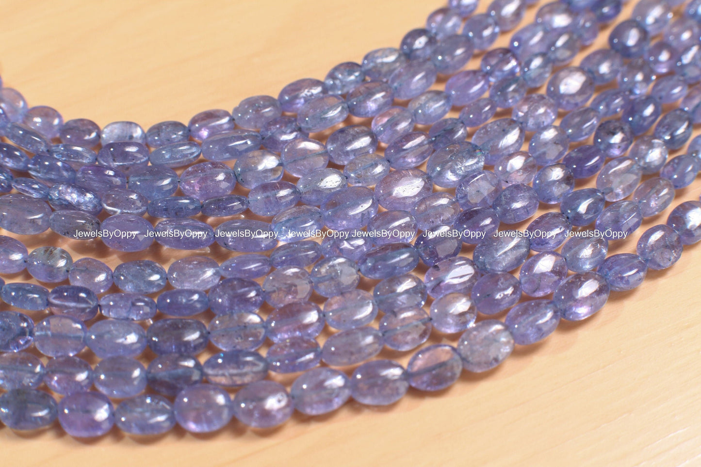 Natural Tanzanite smooth Oval bead, AAA 4x6-5x6.5mm Tanzanite Gemstone Violet Blue Beads DIY Jewelry Making 7" and 14" Strand