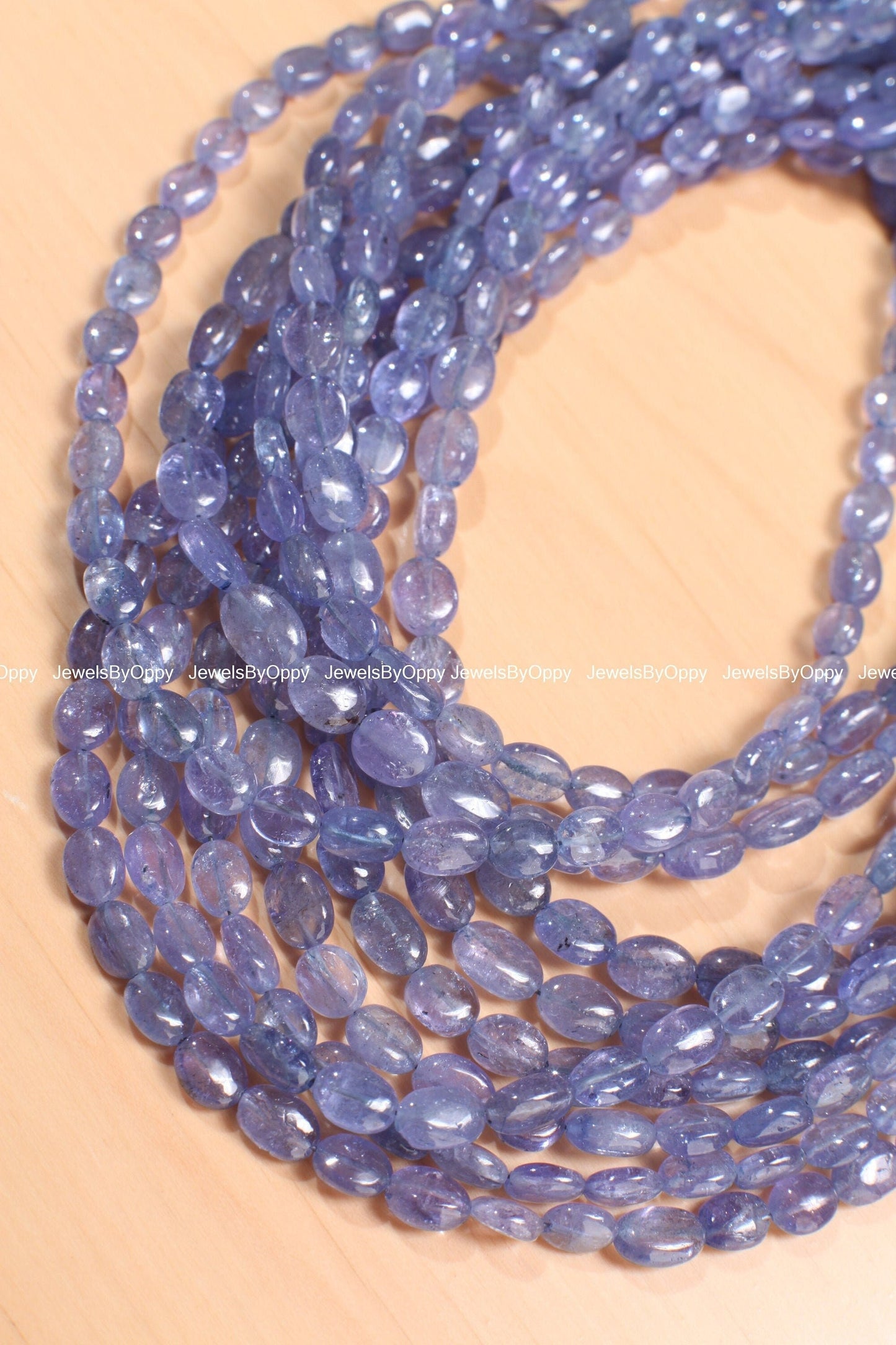 Natural Tanzanite smooth Oval bead, AAA 4x6-5x6.5mm Tanzanite Gemstone Violet Blue Beads DIY Jewelry Making 7" and 14" Strand