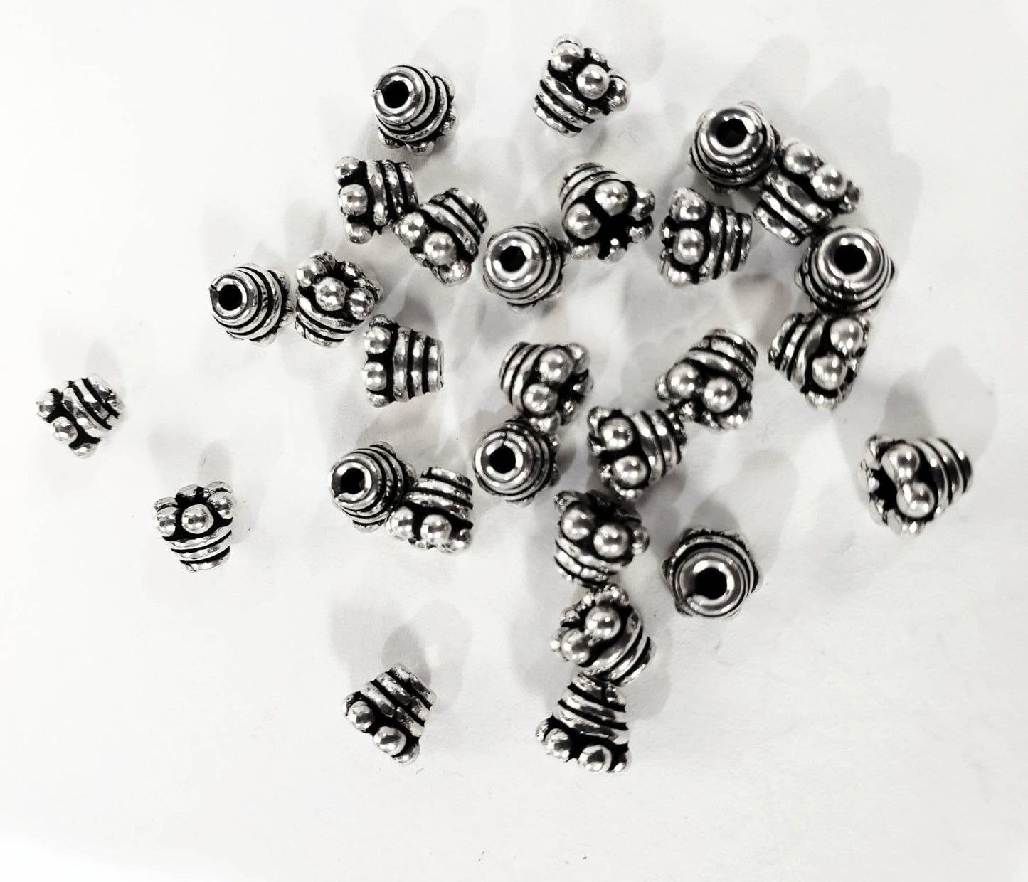 10 pcs 925 Sterling Silver 5 mm Bali Bead Cap , Vintage, Heavy Weight , Handmade , Jewelry Making Necklace Bracelet Earrings Findings