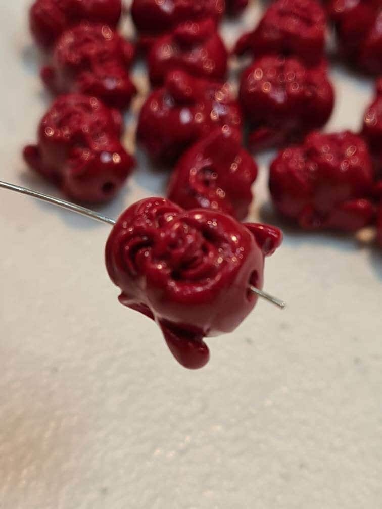 2 pcs Laughing Buddha Bead, 15mm Red Buddha Beads, Jewelry Making Beads, DIY Necklace Bracelet Focal Beads.