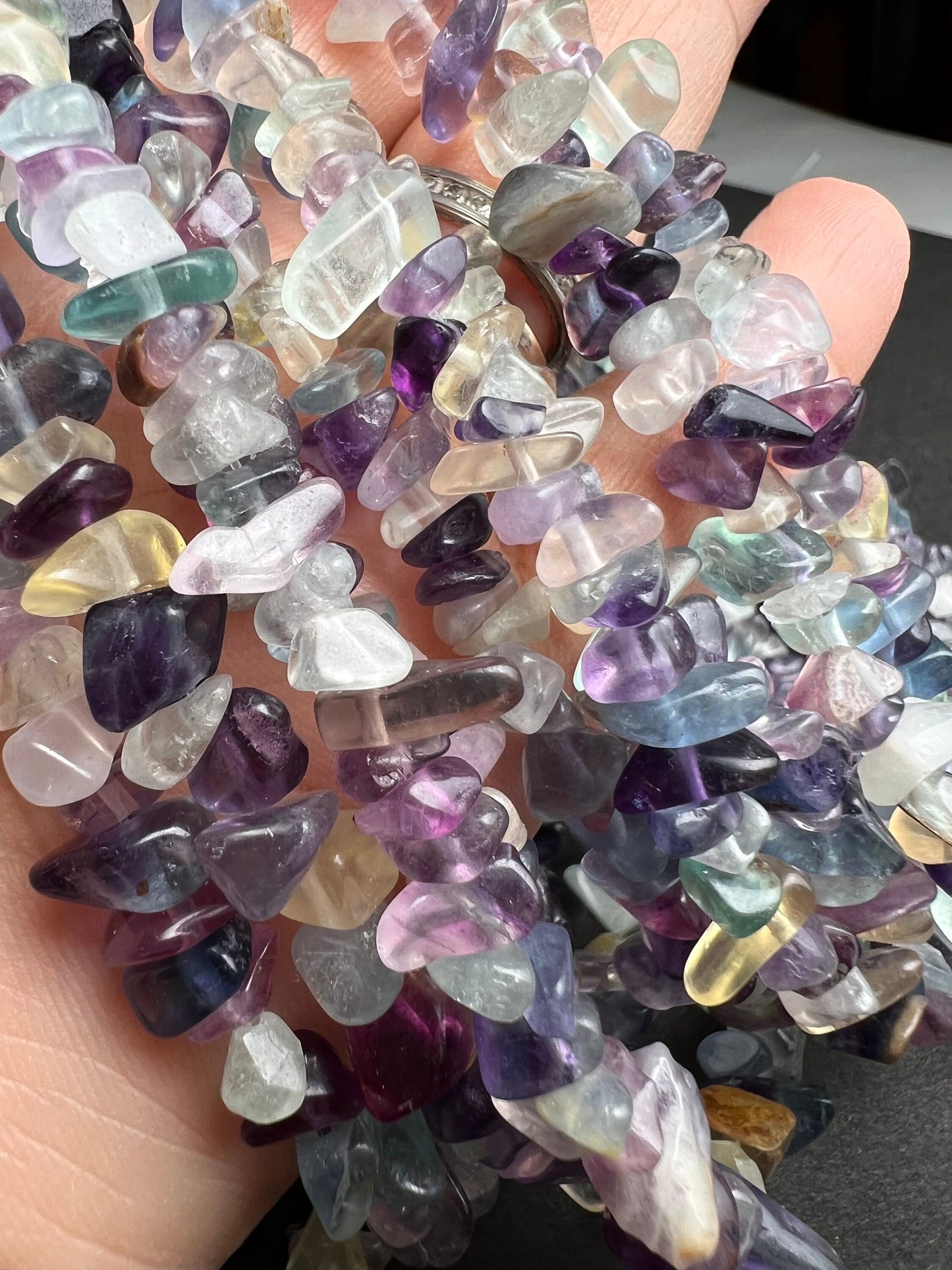 Garnet Unakite fluorite jasper sodalite rutilated quartz raw freeform nugget chip 4-8mm bead. 15” strand natural gemstone