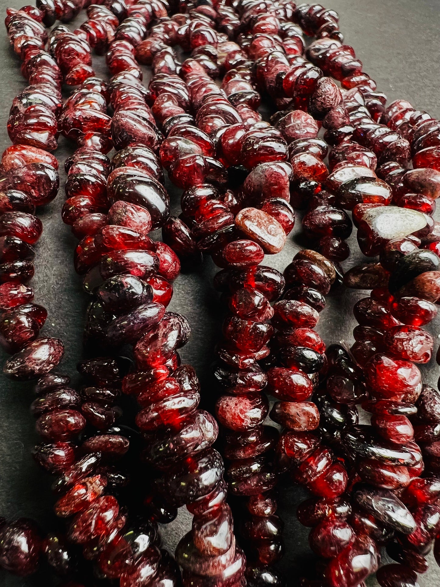 Garnet Unakite fluorite jasper sodalite rutilated quartz raw freeform nugget chip 4-8mm bead. 15” strand natural gemstone