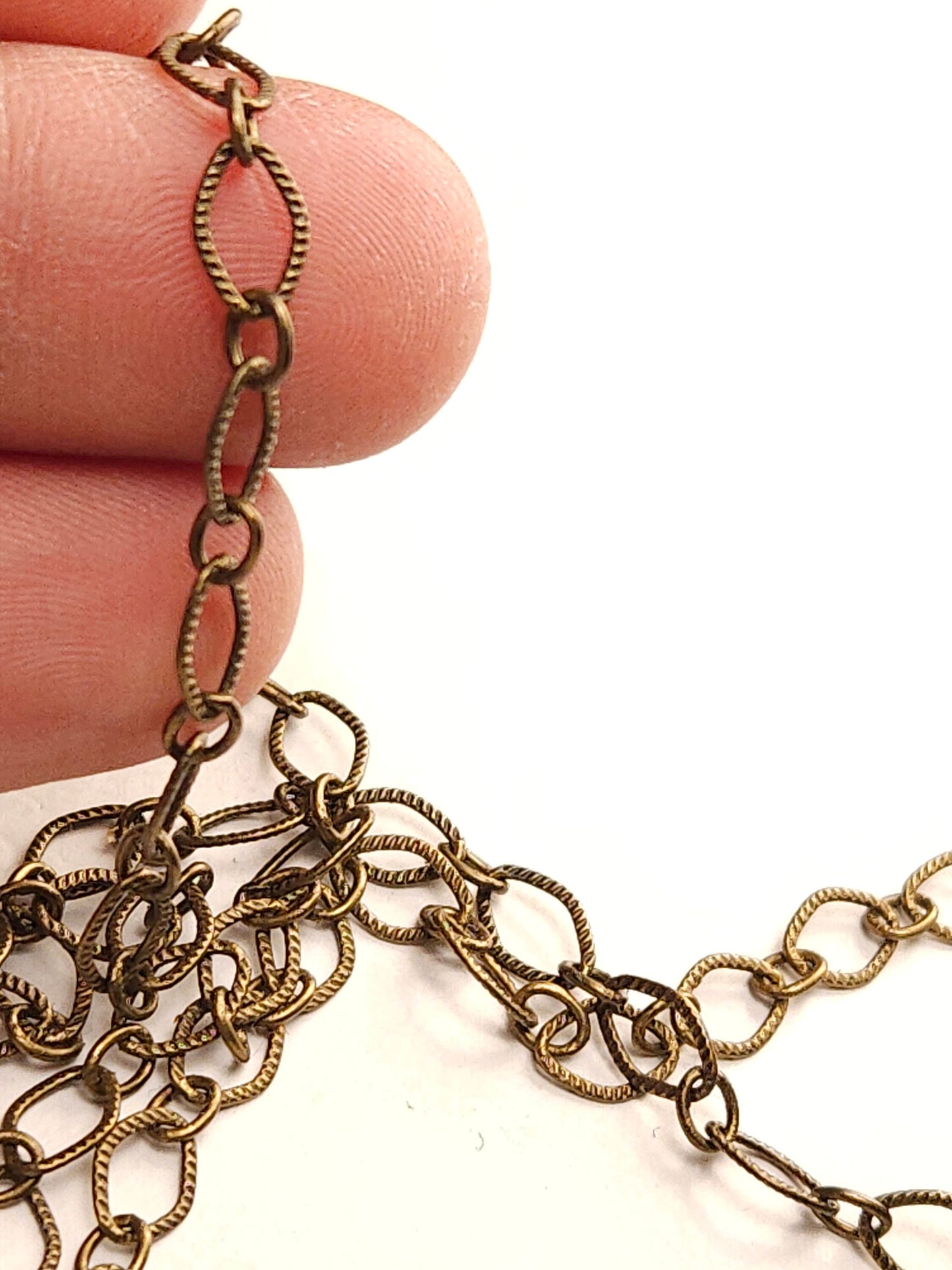 3 feet Black Gunmetal, Antique Brass chain for jewelry making supplies, oval link texture chain,sell by 1 yard, 36"