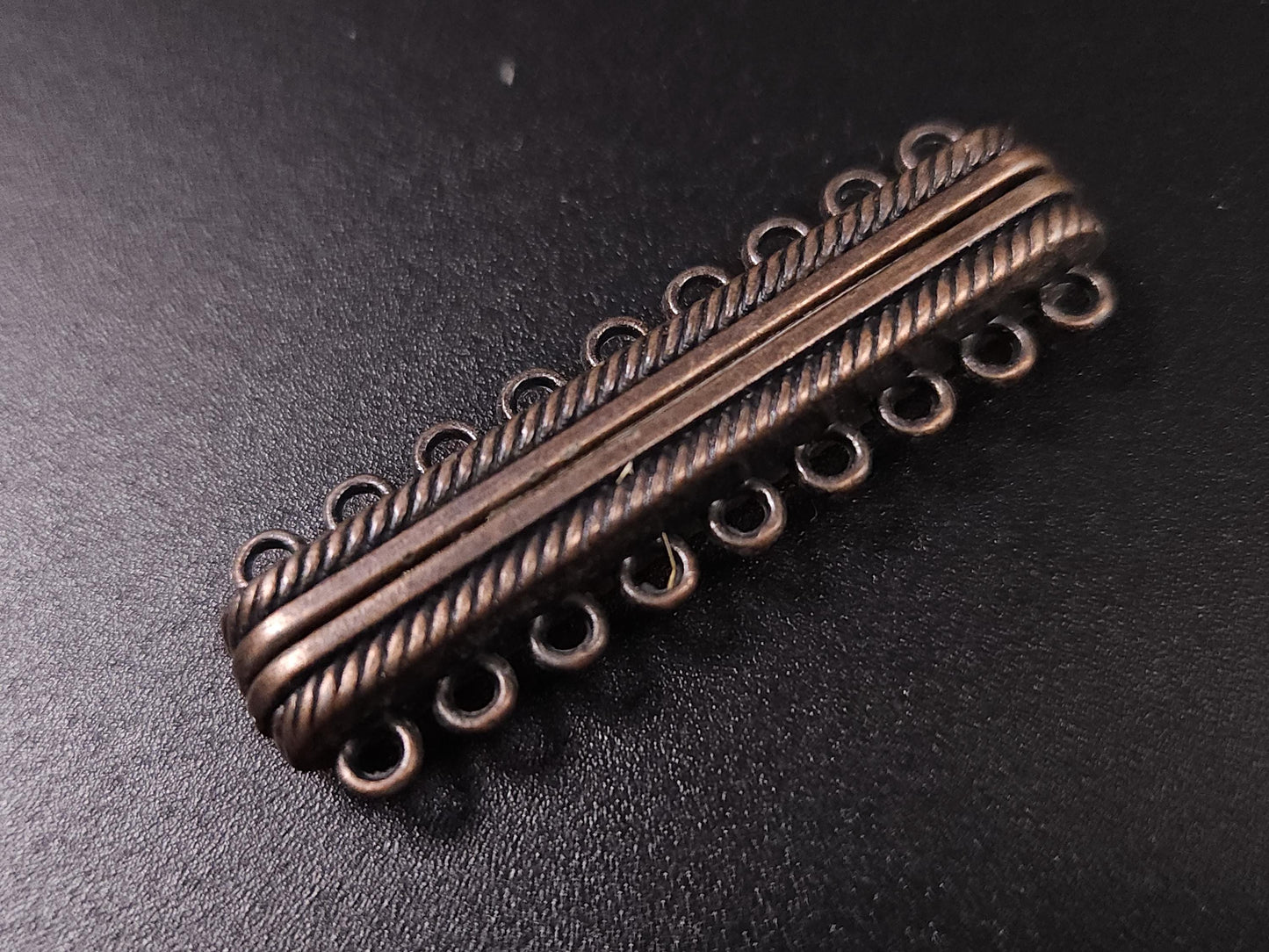 6, 9 loop magnetic slide bar clasp gold plated brass, antique brass,multi strand clasp 32, 48mm long, Necklace bracelet jewelry making clasp