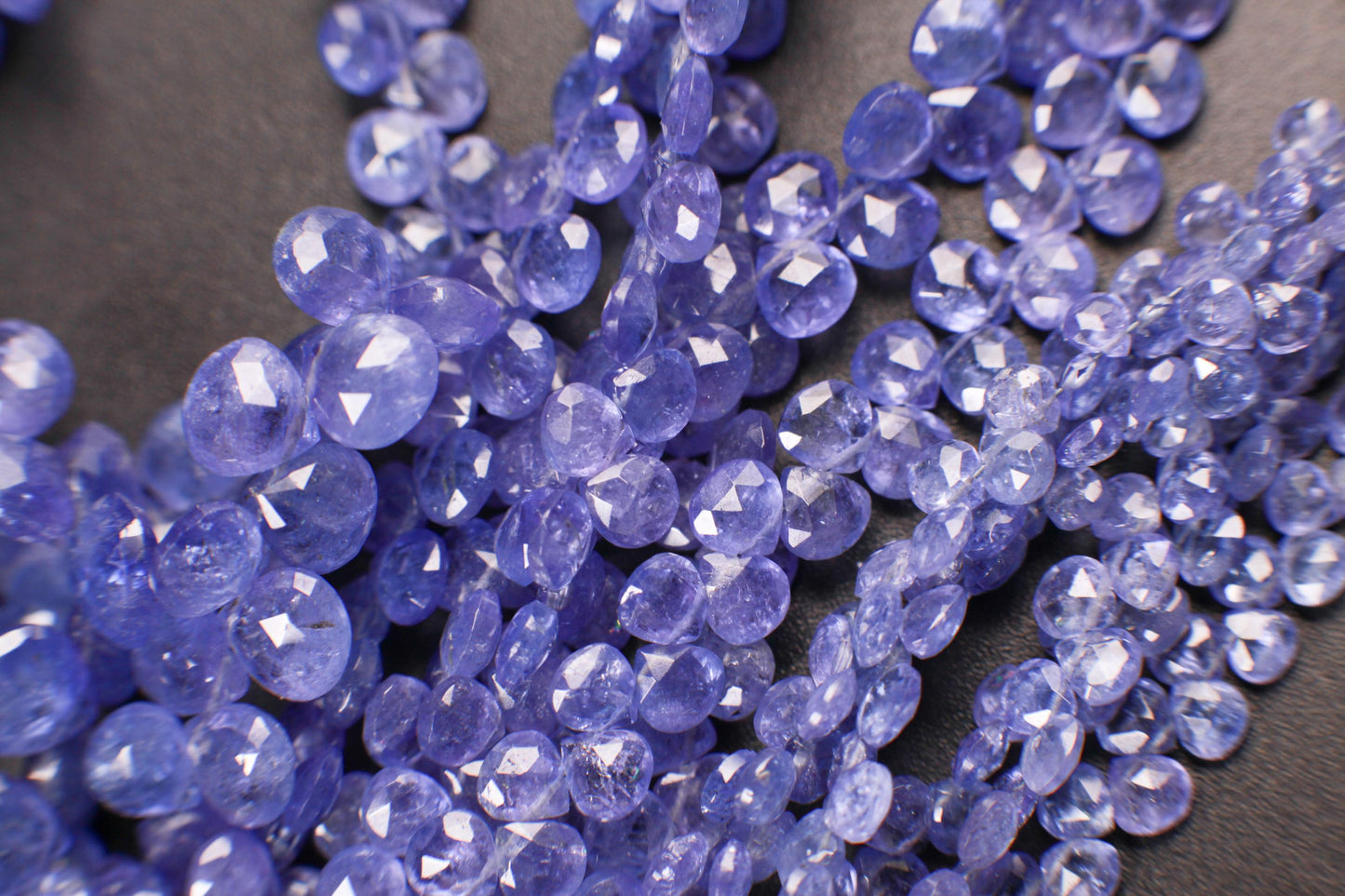 Natural Tanzanite Faceted Heart Drop 4-8mm AAA quality Gemstone Pear Drop Violet Blue Beads DIY Jewelry Making Drop beads