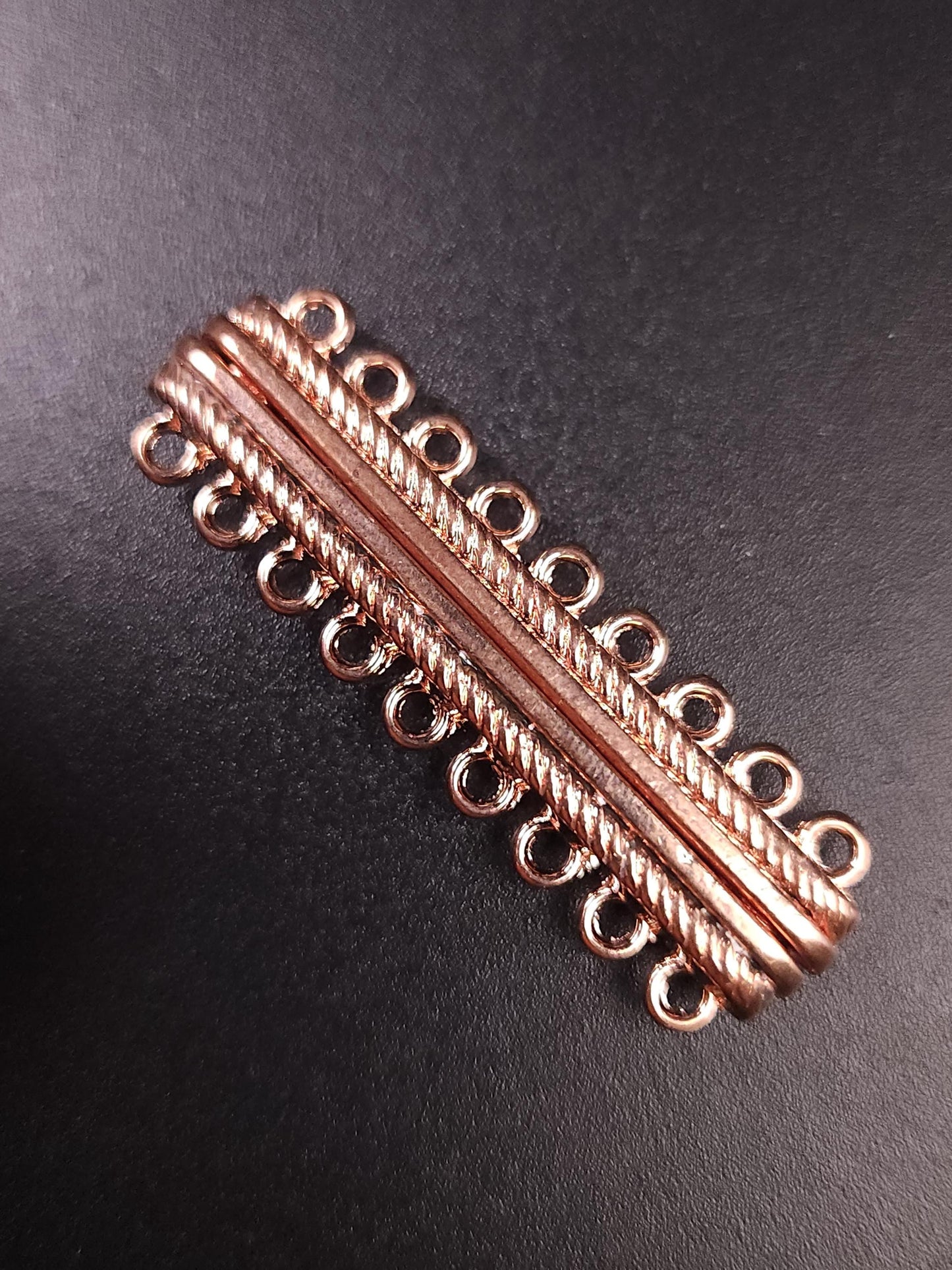 6, 9 loop magnetic slide bar clasp gold plated brass, antique brass,multi strand clasp 32, 48mm long, Necklace bracelet jewelry making clasp