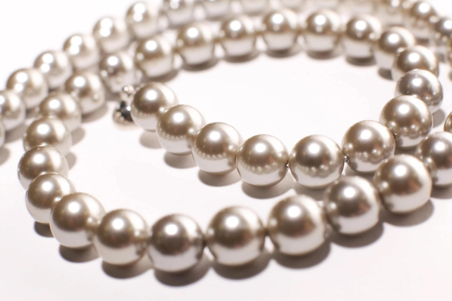 Silver Gray South Sea Shell Pearl 10mm High Luster Statement Necklace with Mag Ball Clasp Necklace, Bridal,elegant Gift