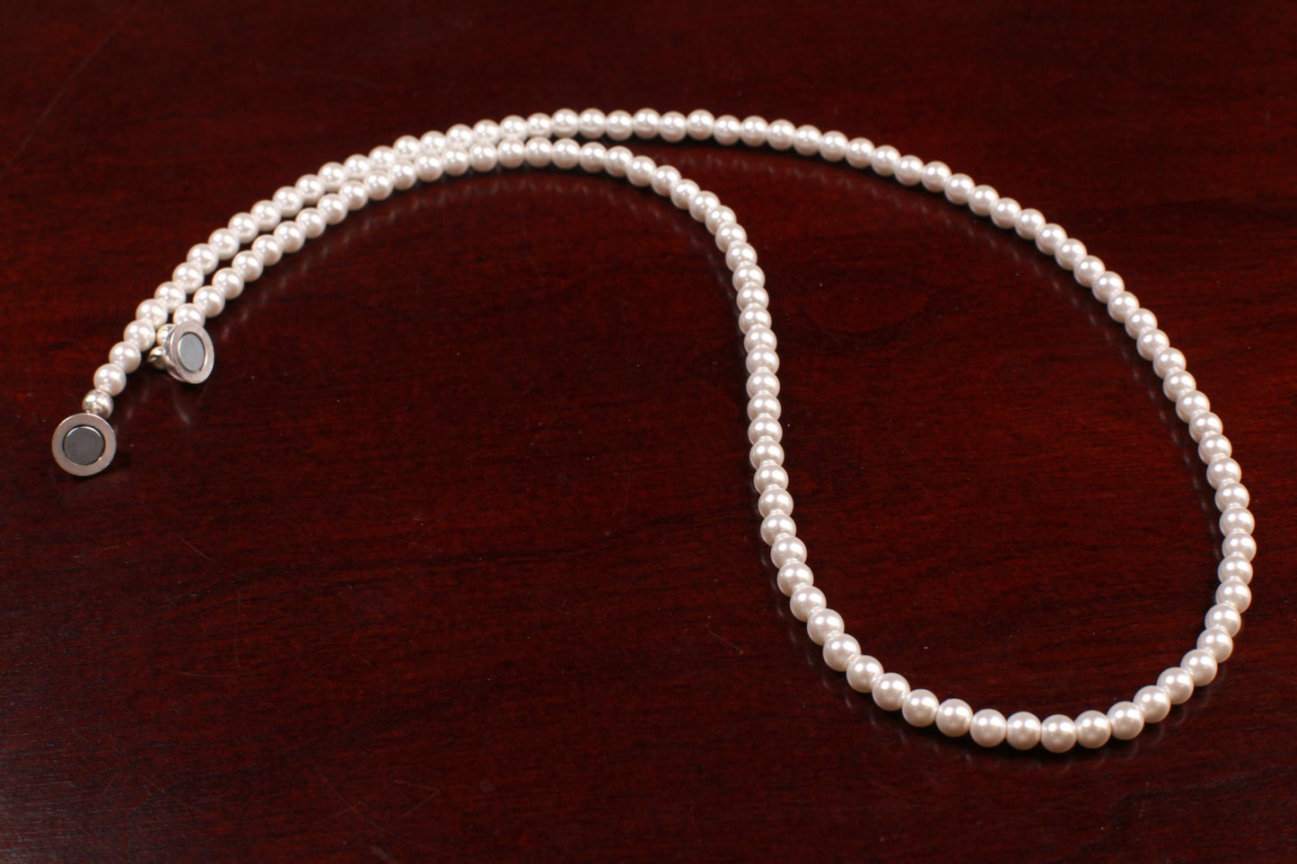 White South Sea shell Pearl Necklace 4mm Round Statement Necklace 14"- 42" Bridal, Gift for Her