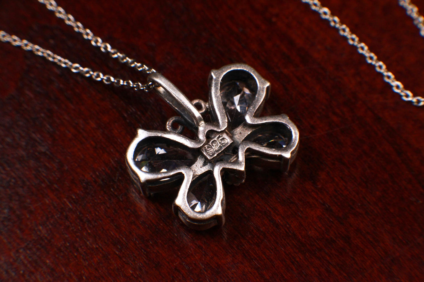 Marcasite 925 Sterling CZ Diamond Butterfly Pendant 16x20mm Necklace with Rhodium Non Tarnish Sterling Silver Chain, Vintage, Antique gift