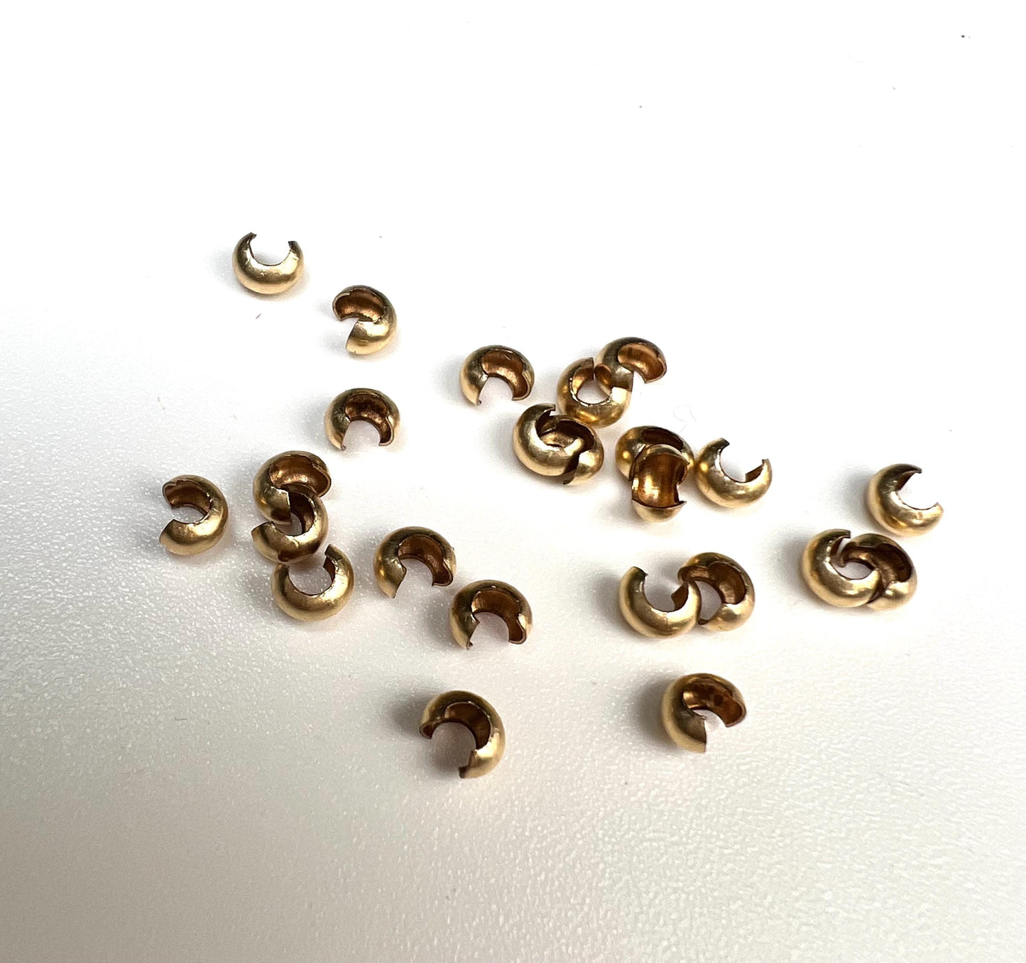 14k Gold Filled Crimp Cover - 3mm Jewelry Making Supply - 10 Pieces