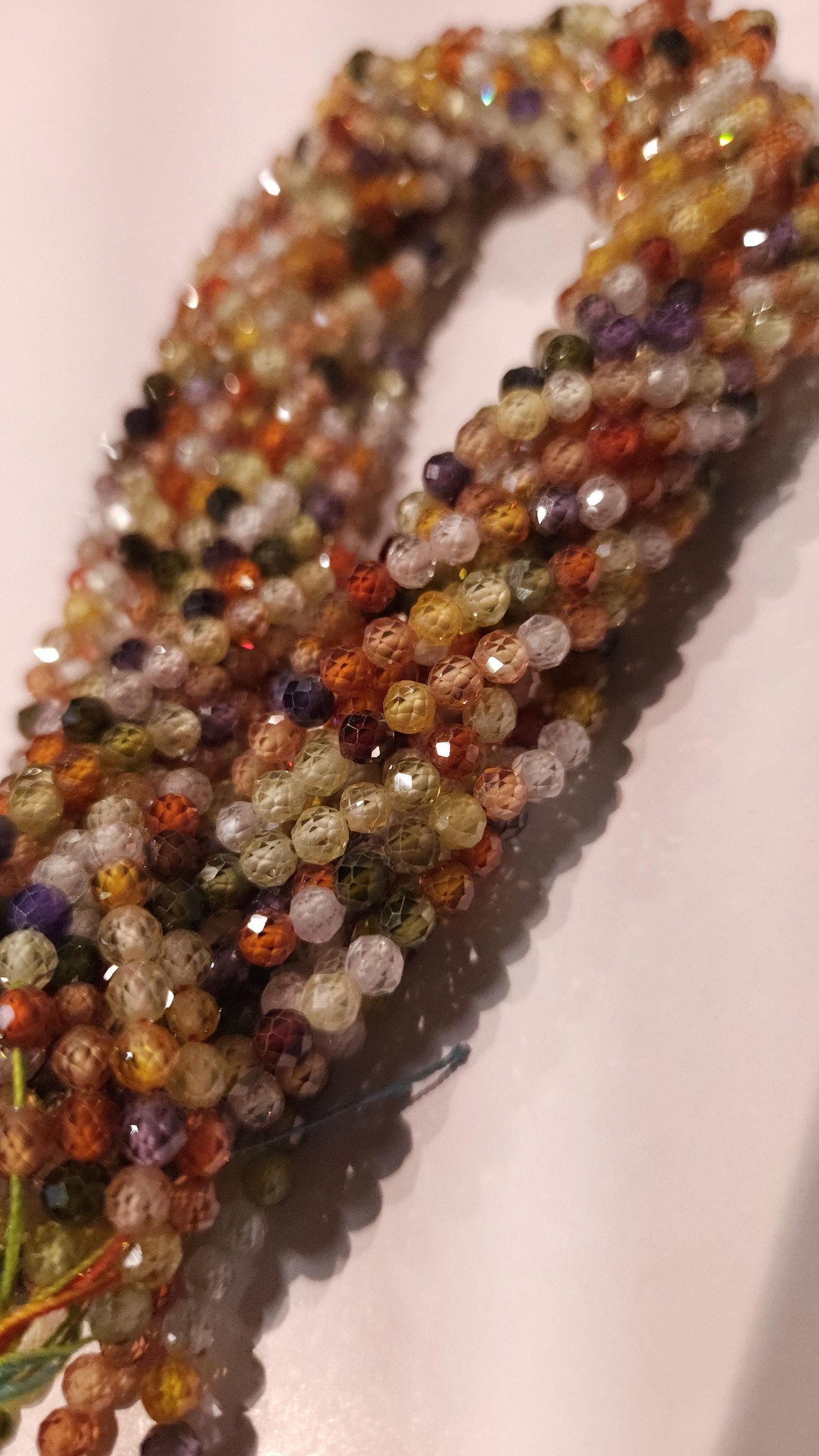 Cubic Zirconia Micro Faceted 4mm Round Beads AAA Gemstone Jewelry Making CZ Beads 12" Strand